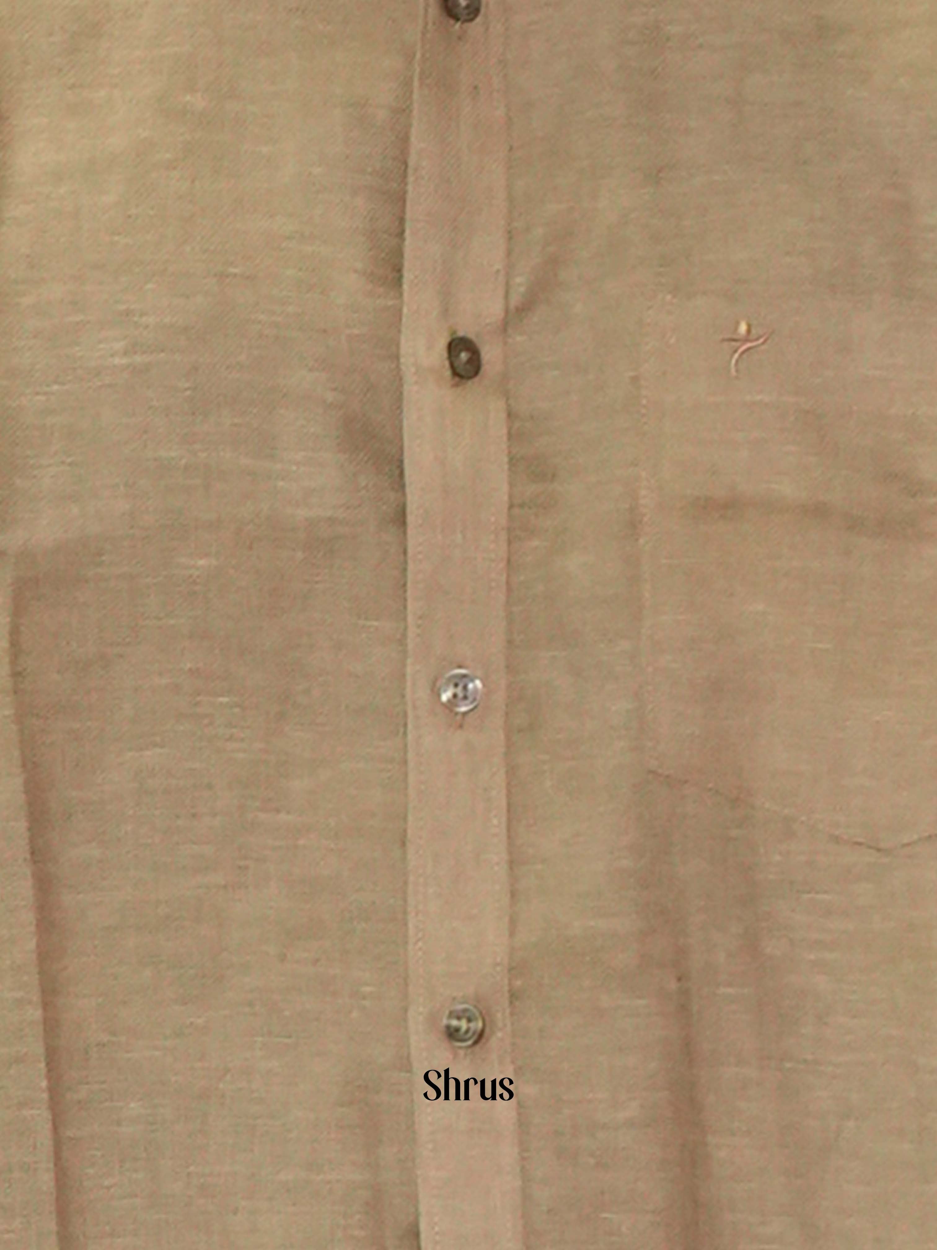 Dusty Brown  - Pure Linen Readymade Shirts