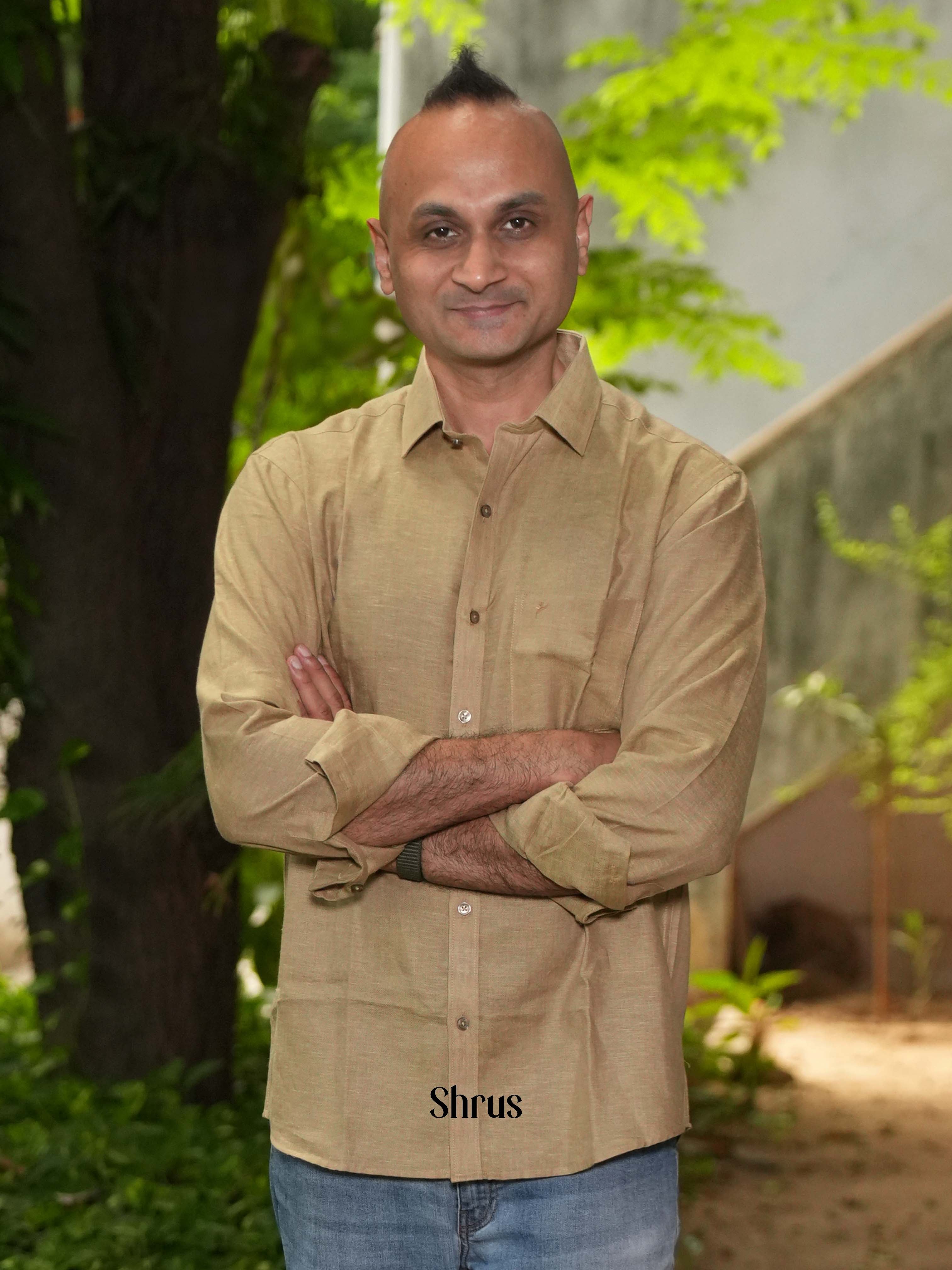 Dusty Brown  - Pure Linen Readymade Shirts