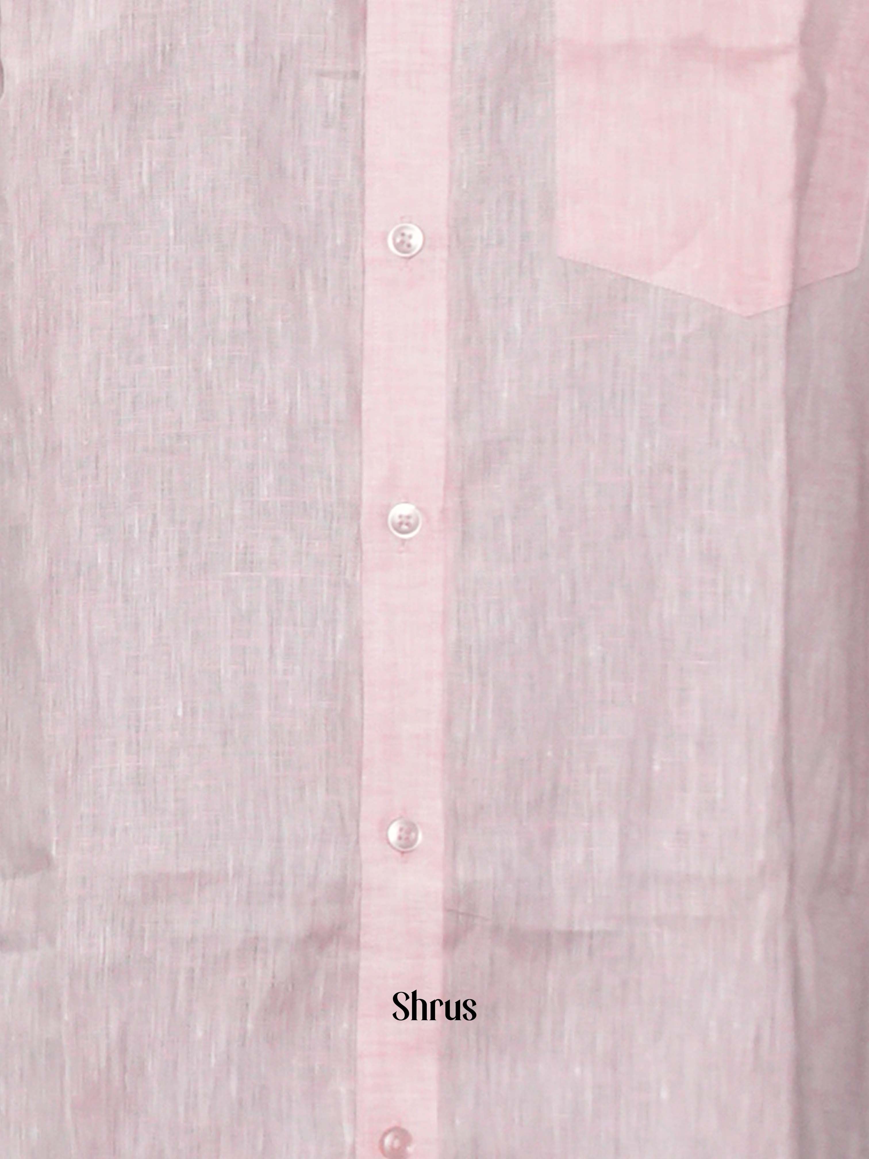 Pink -Pure Linen Readymade Shirts