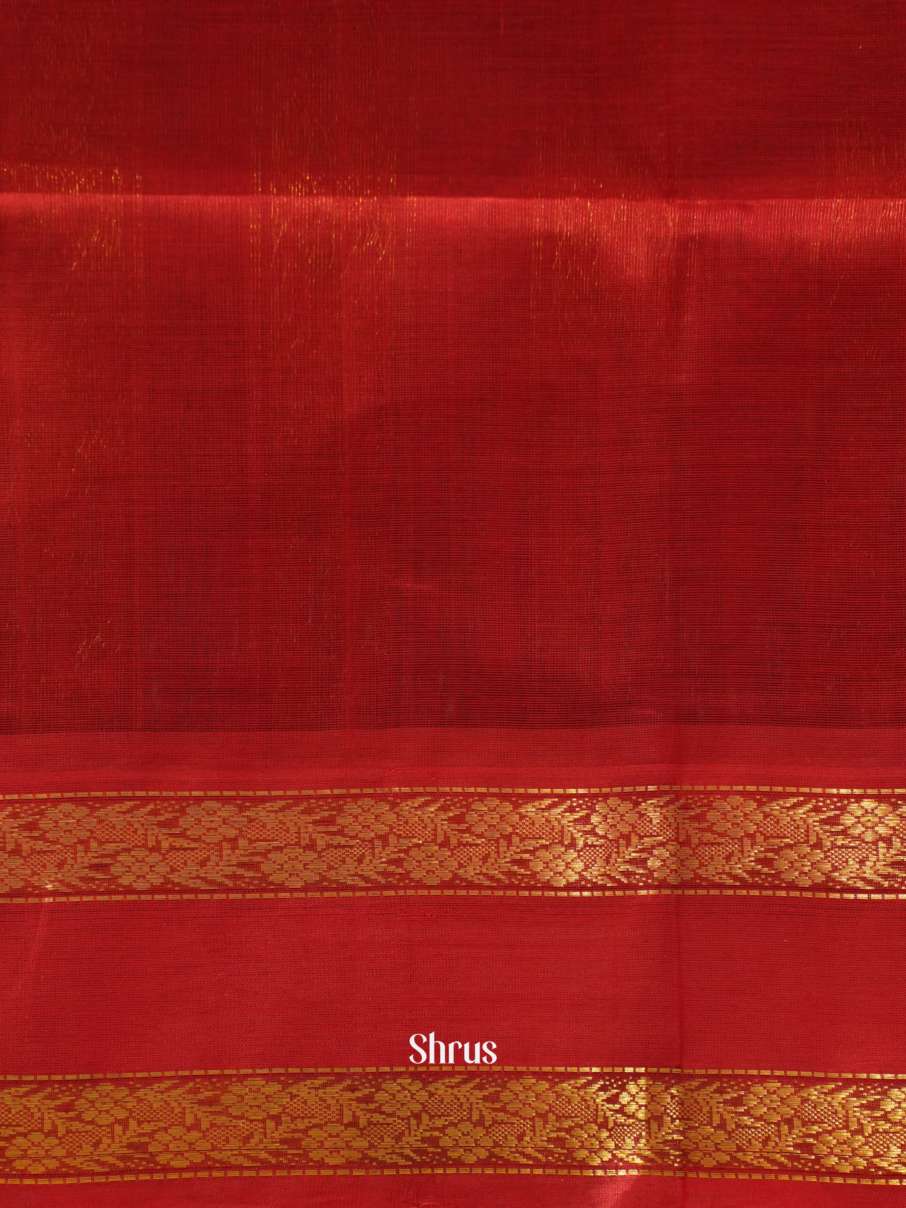 Green & Red - Silk Cotton Saree