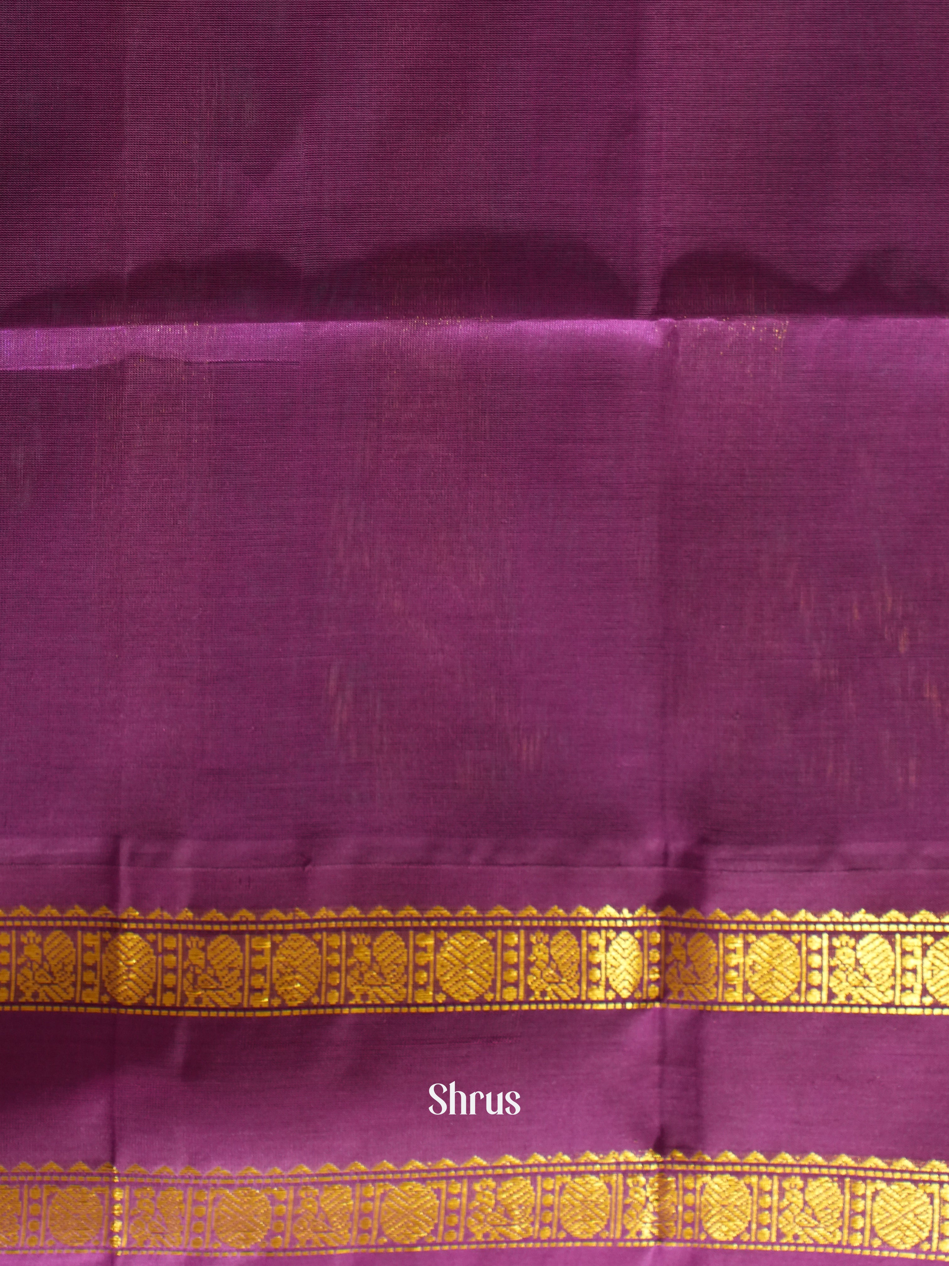 Blue & Purple - Silk Cotton Saree