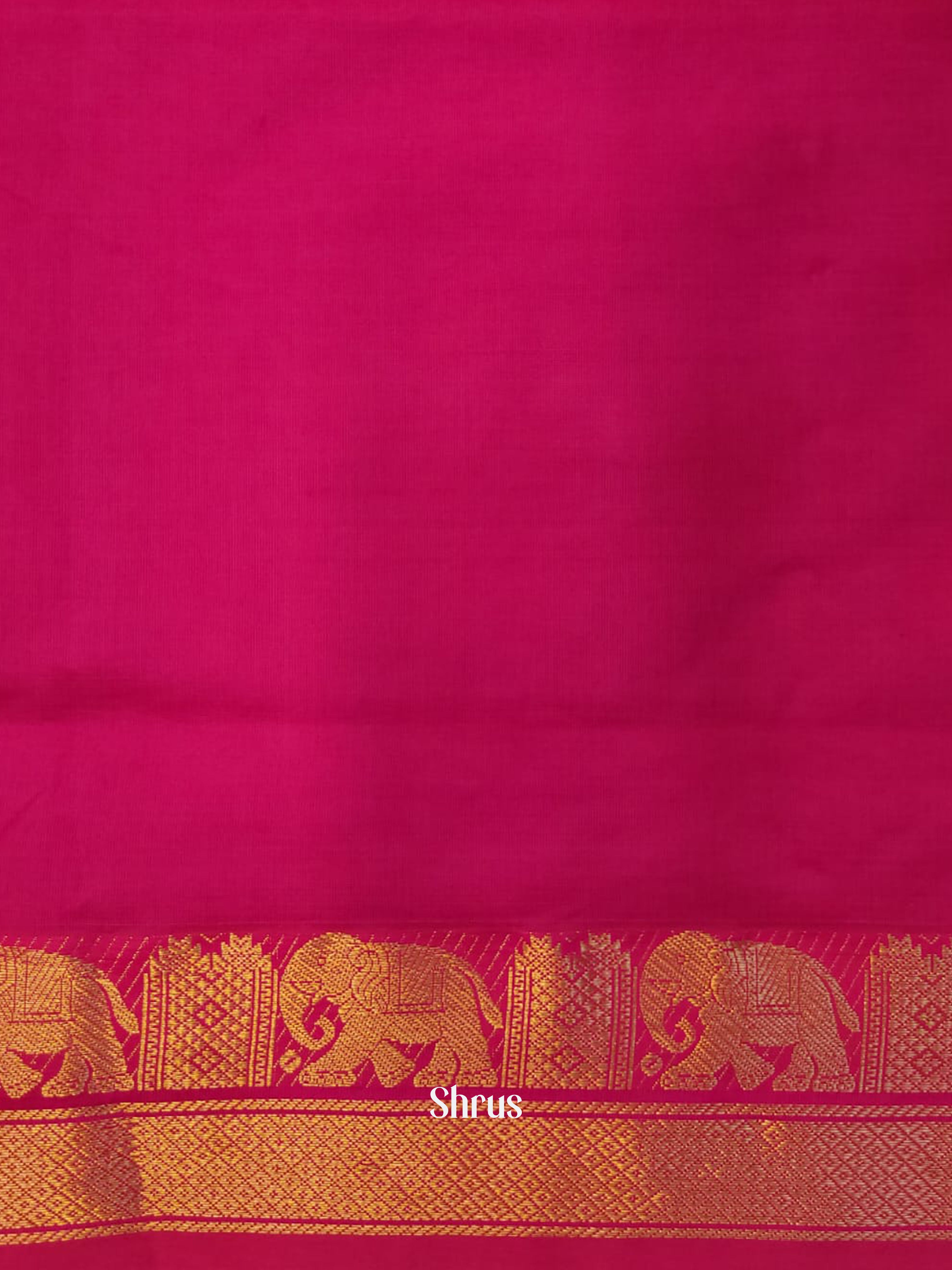 Purple & Pink - Silk cotton-halfpure Saree