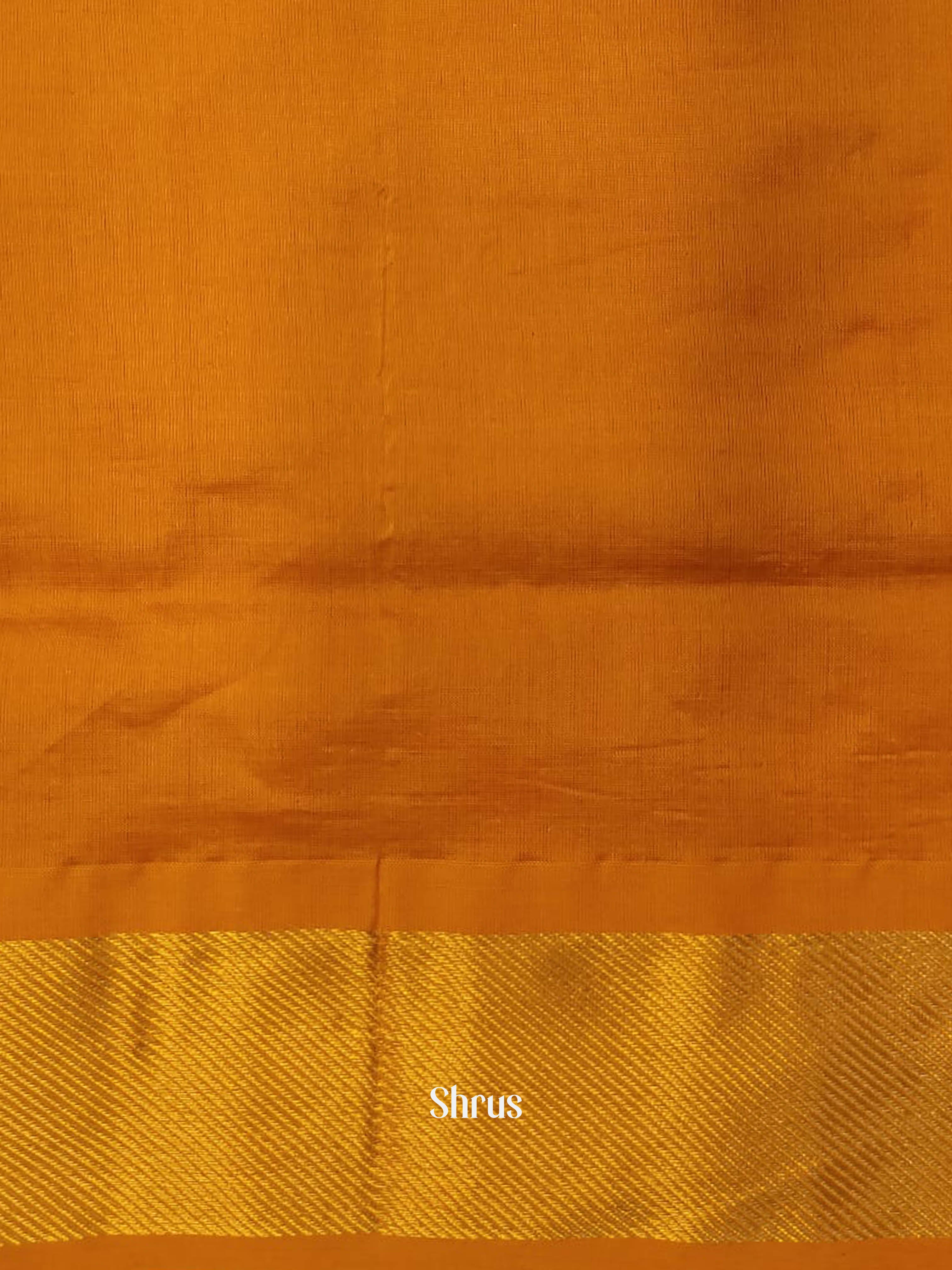 Pink & Mustard  - Silk cotton-halfpure Saree