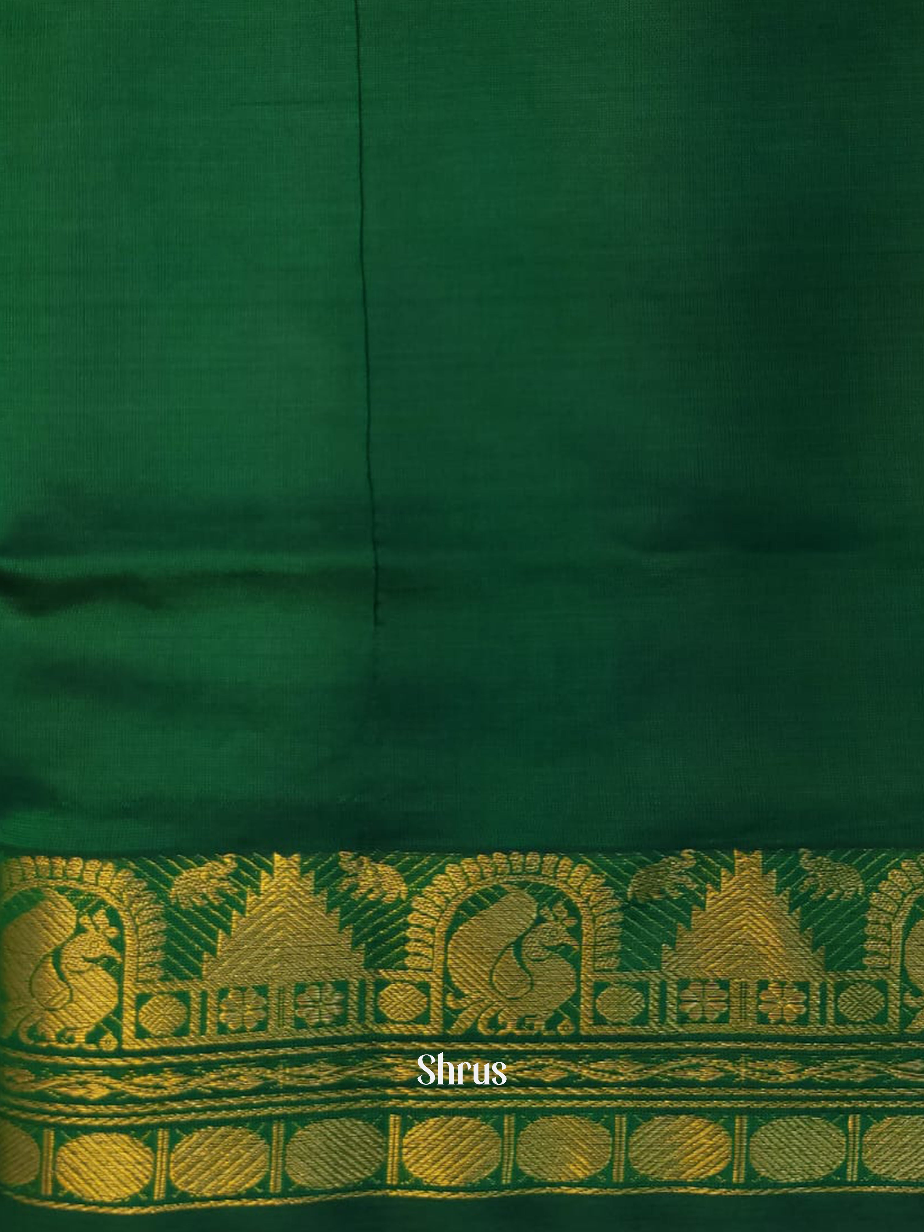 Pink & Green - Silk cotton-halfpure Saree