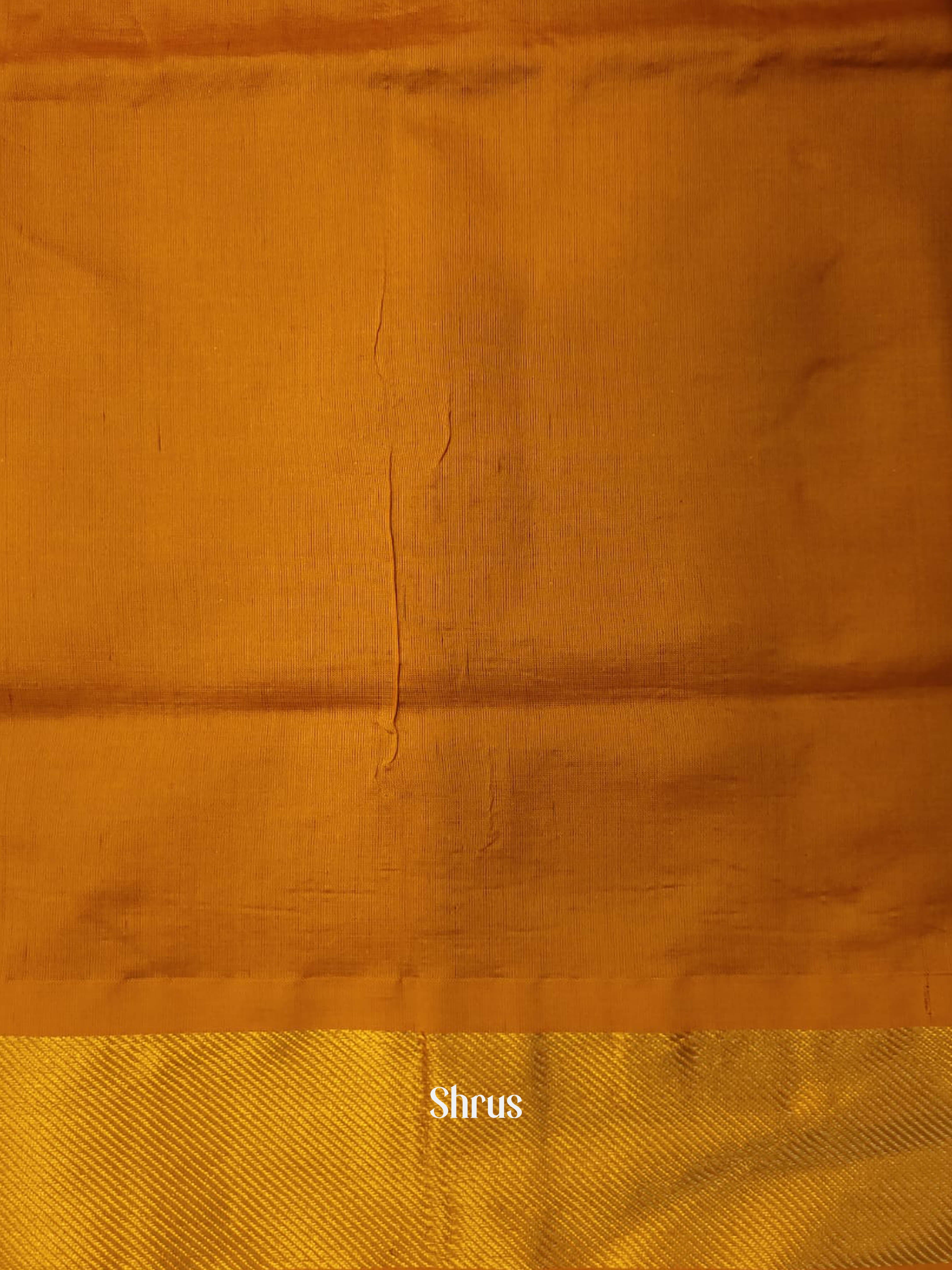 Maroon & Mustard  - Silk cotton-halfpure Saree