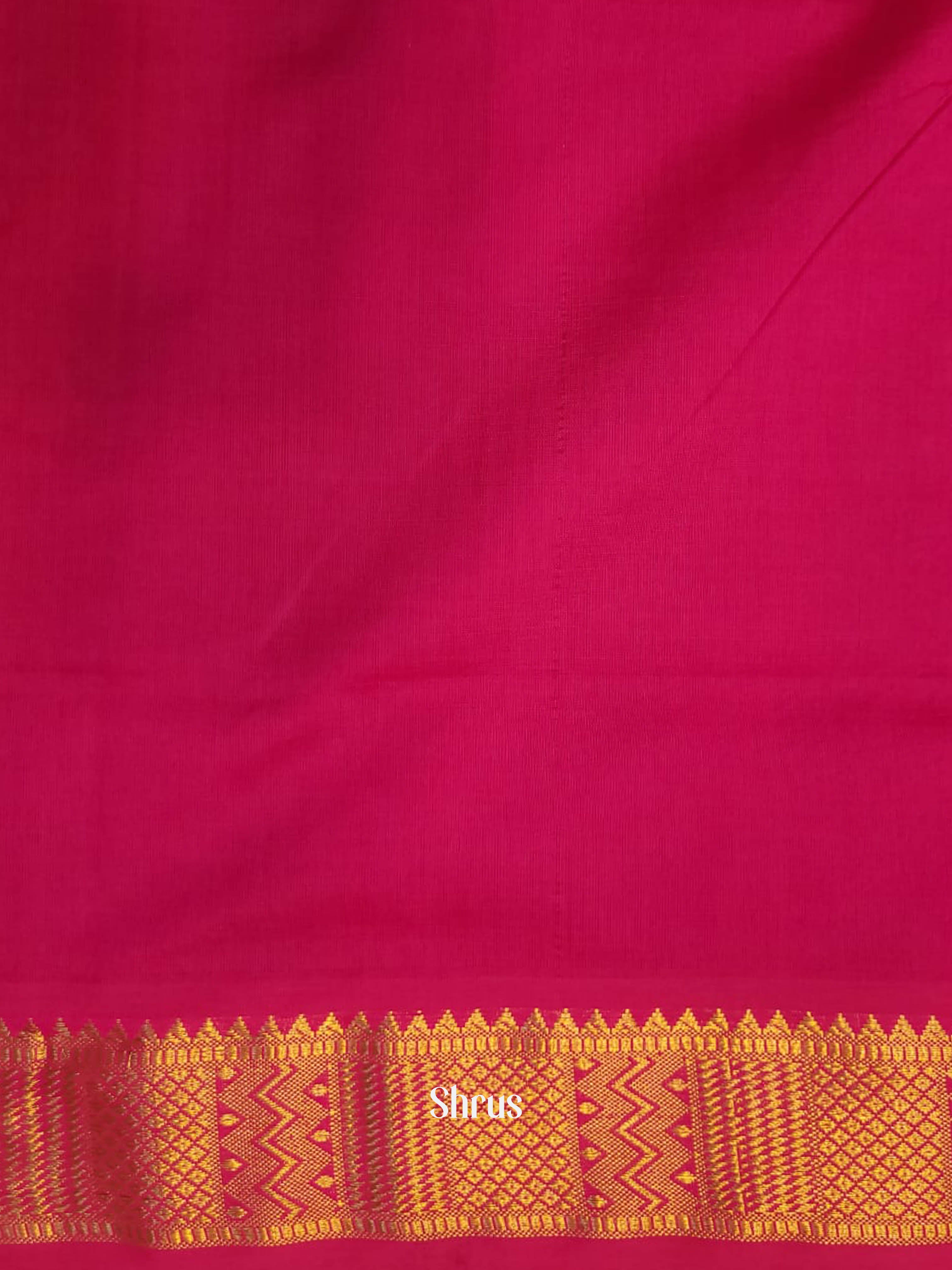 Brown & Pink - Silkcotton-halfpure Saree