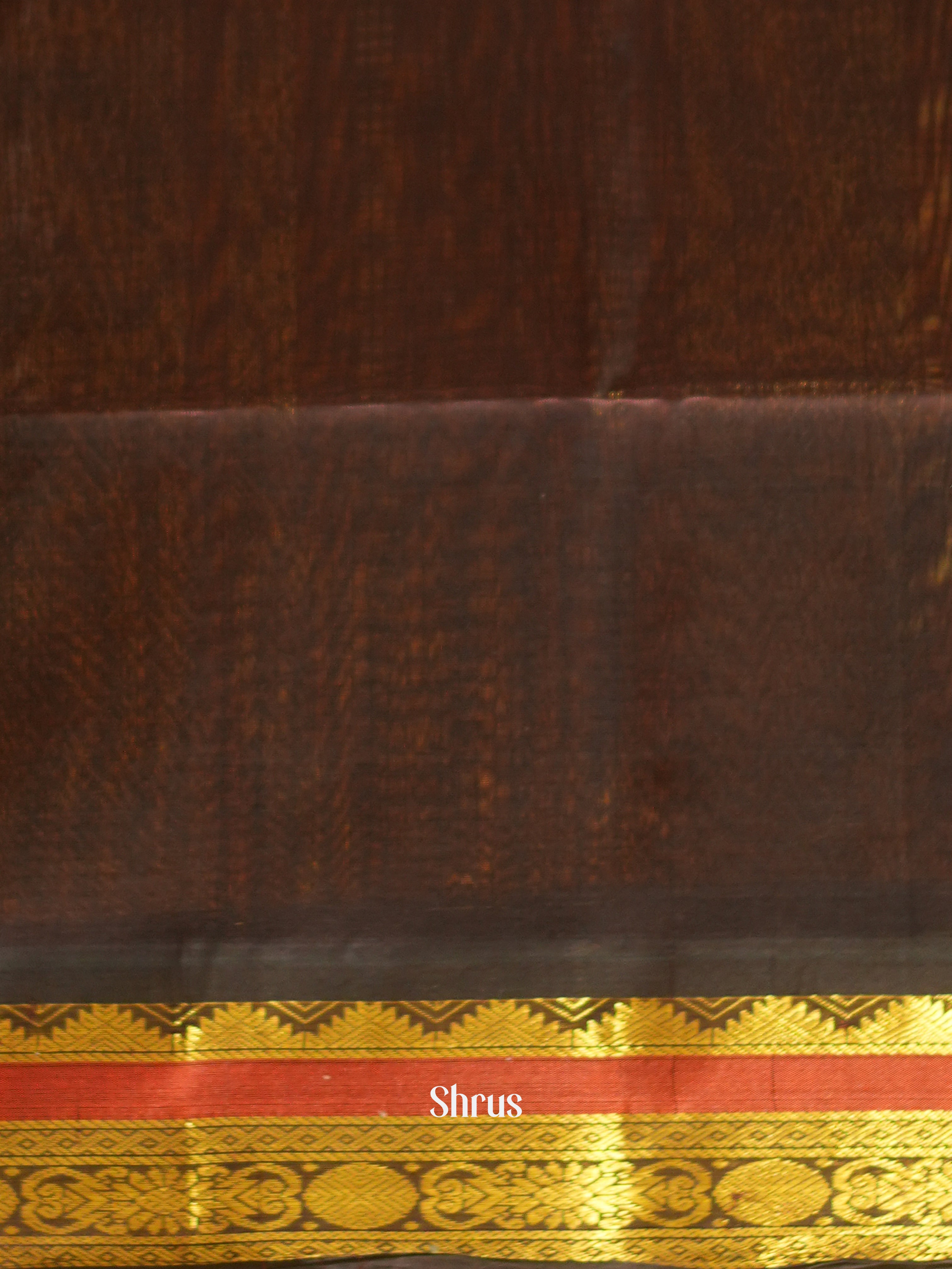 Yellow & Brown - Silk Cotton Saree