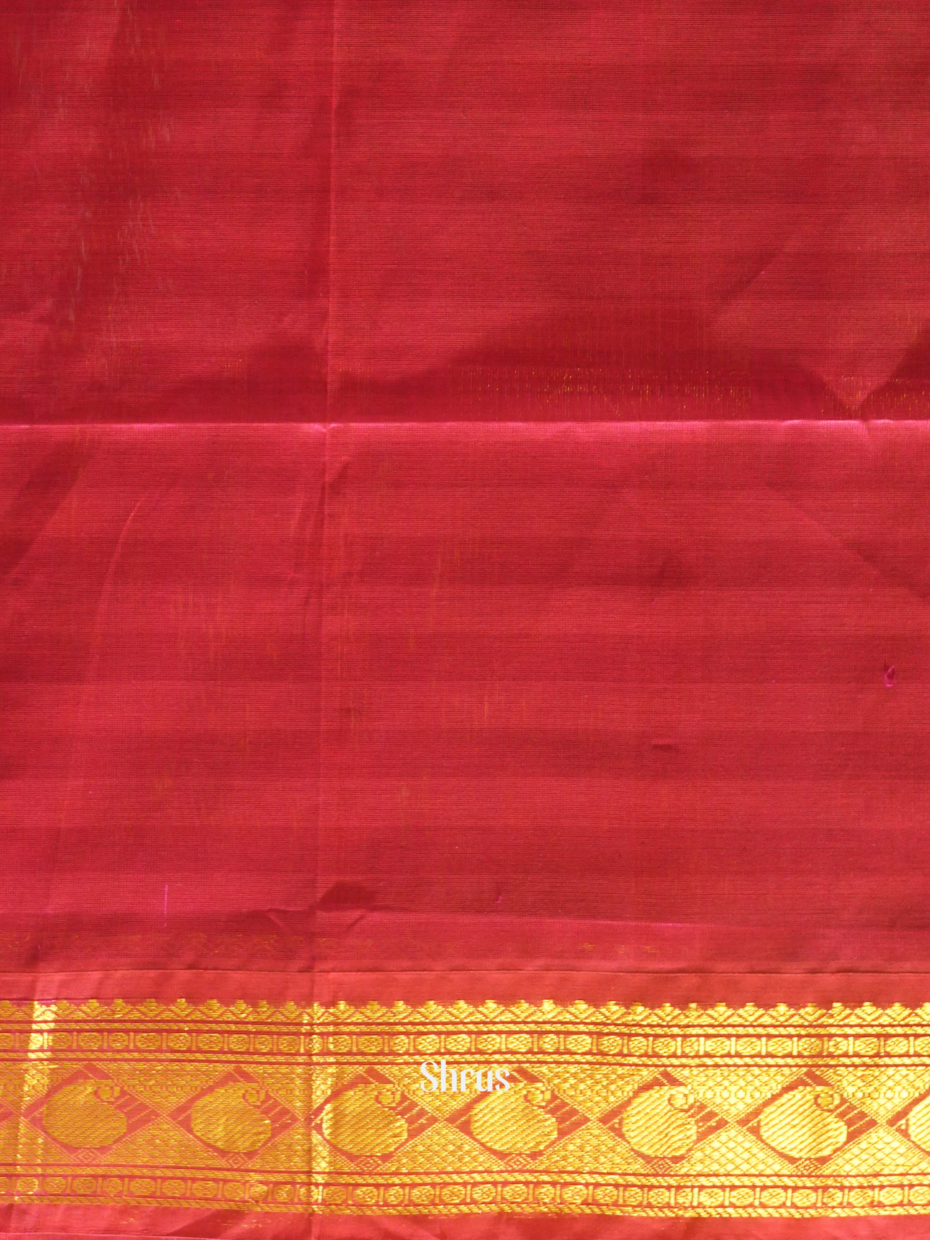 Blue & Pink - Silk Cotton Saree