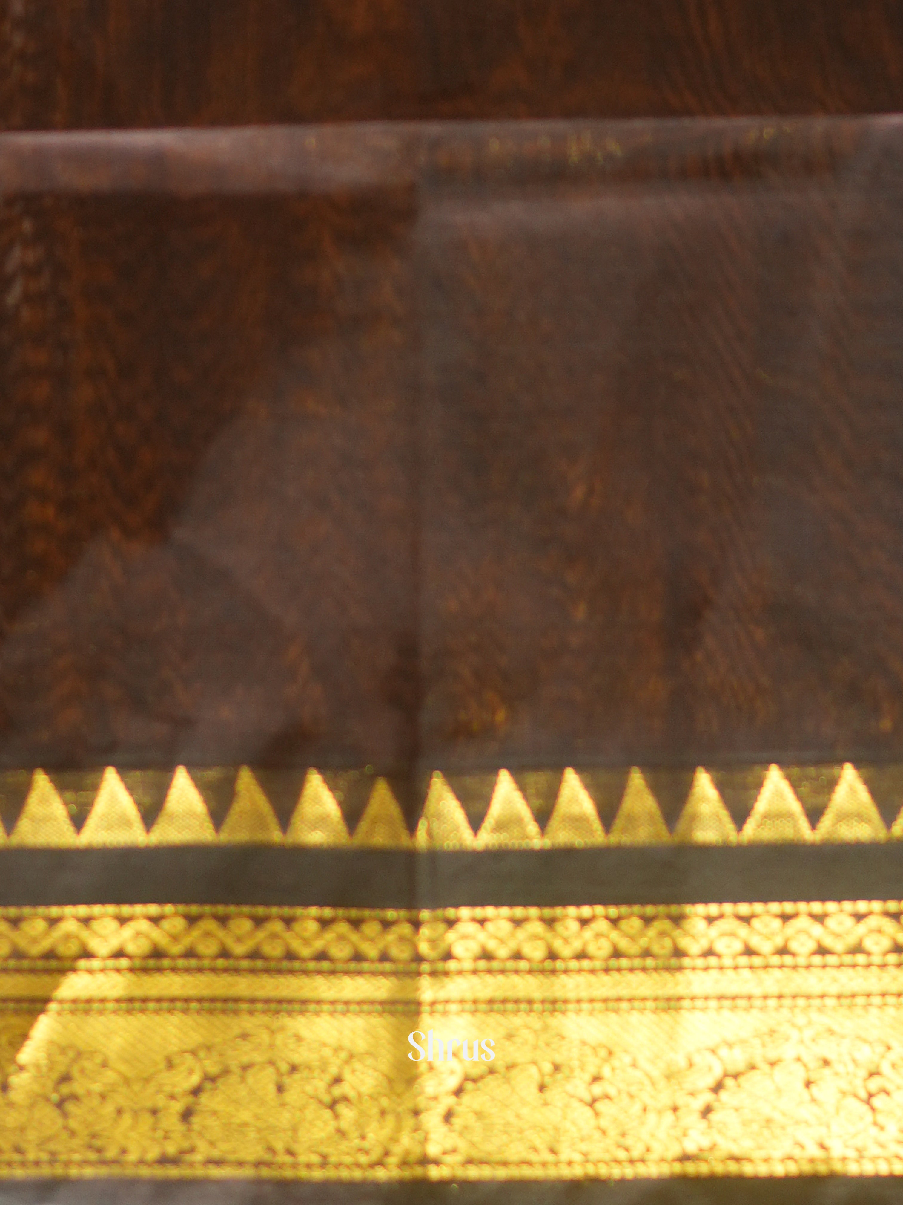 Yellow & Brown - Silk Cotton Saree