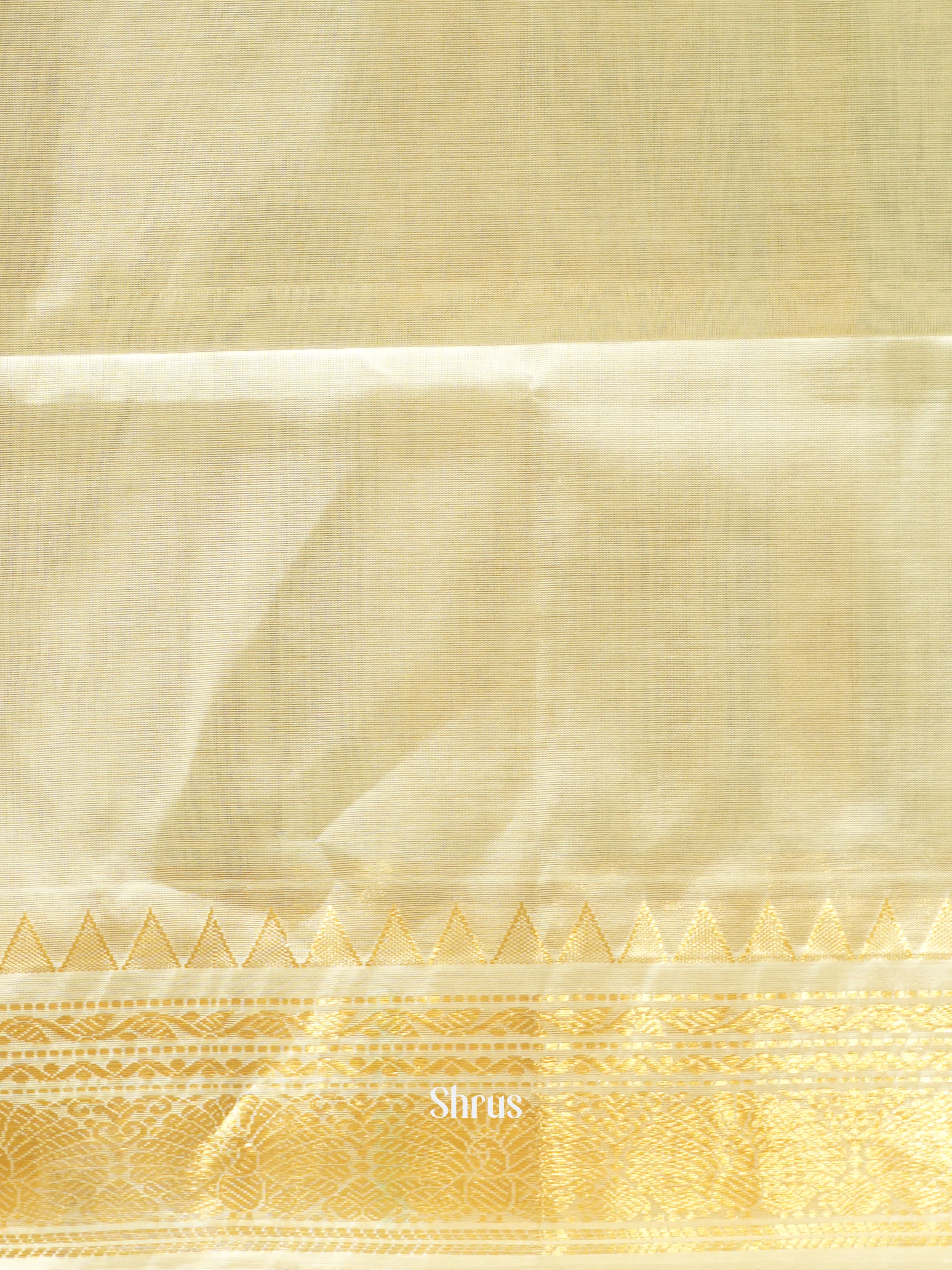 Green & Cream - Silk Cotton Saree