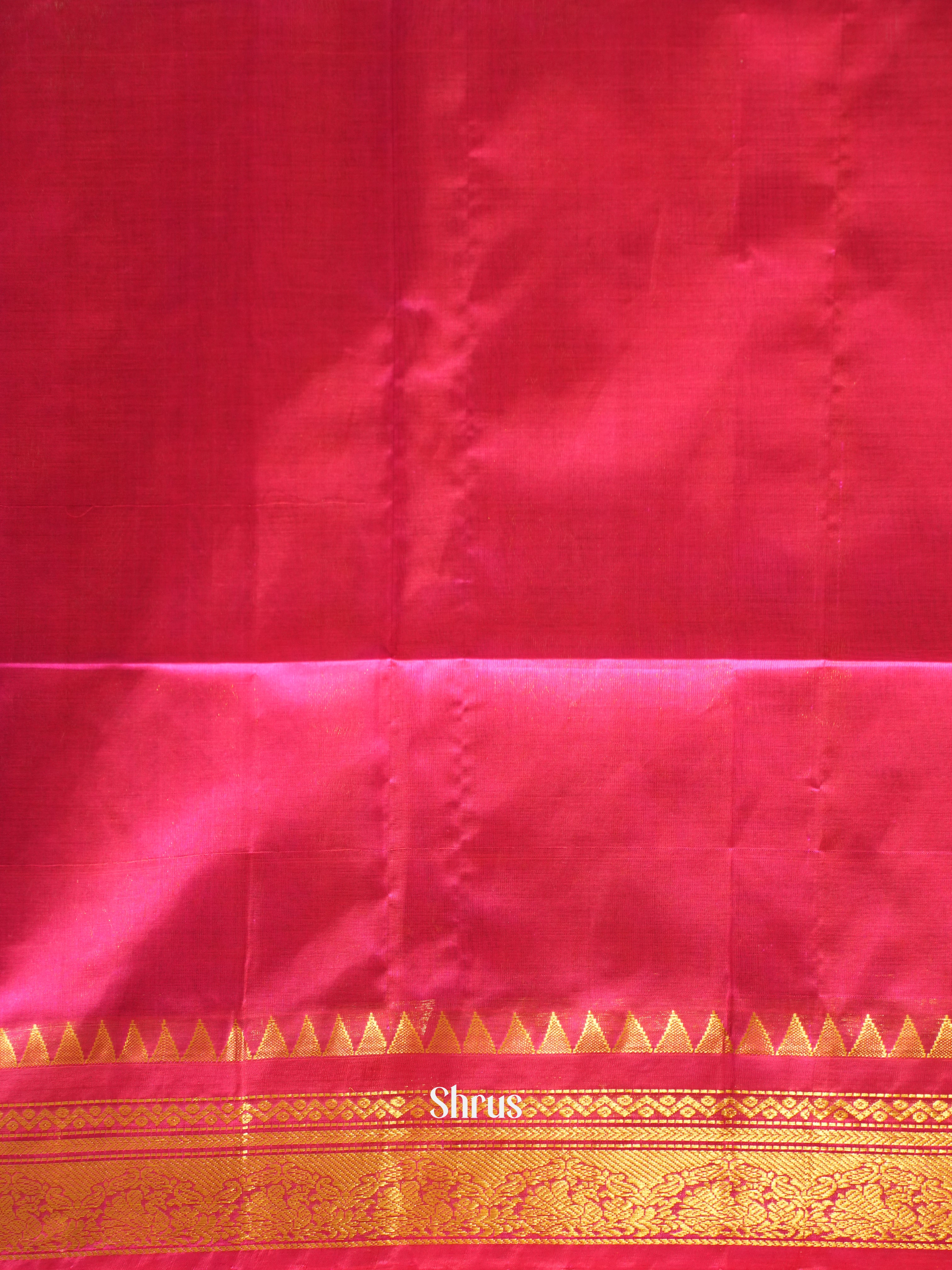 Green & Pink - Silk Cotton Saree