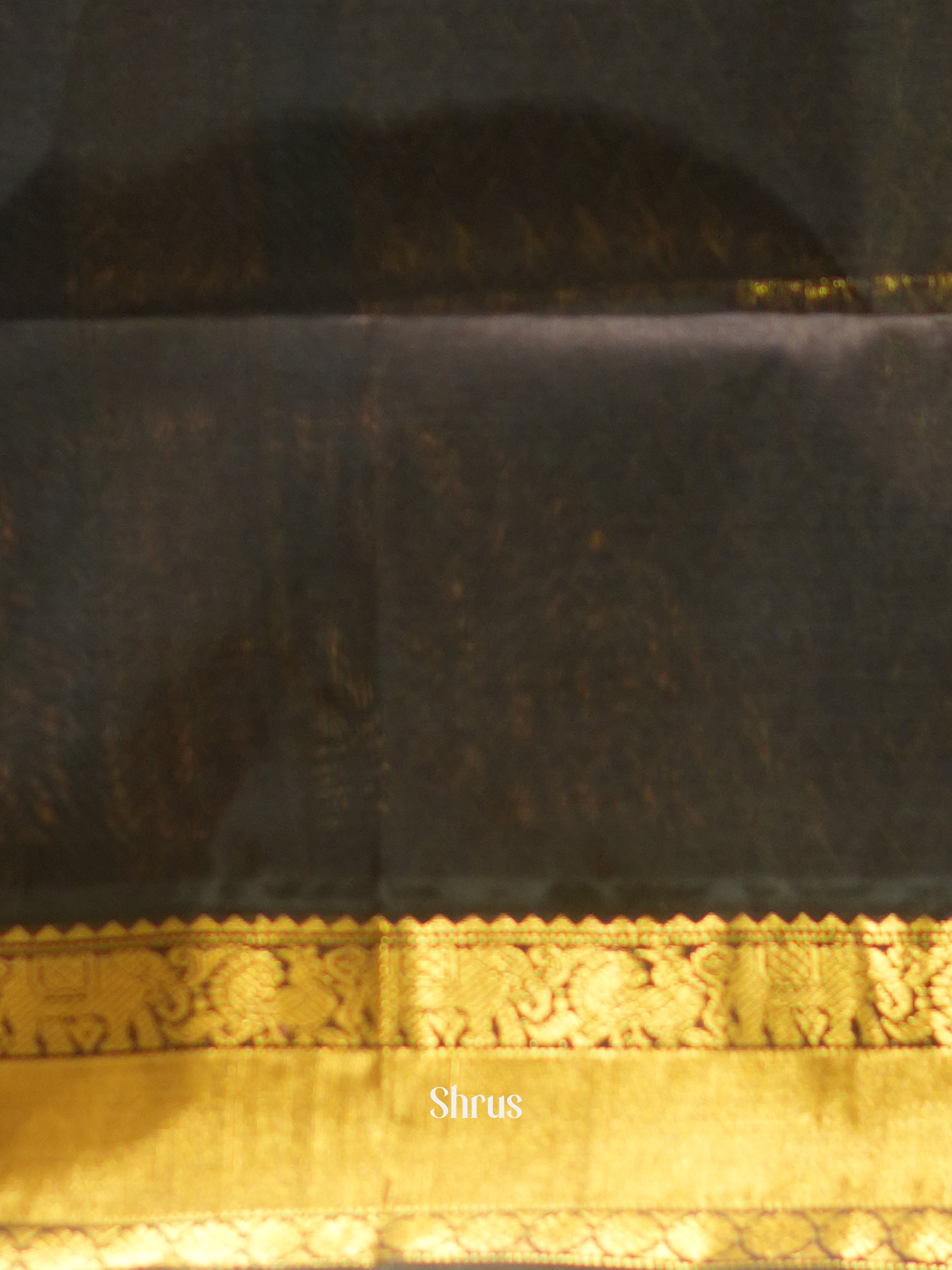 Blue & Black - Silk Cotton Saree