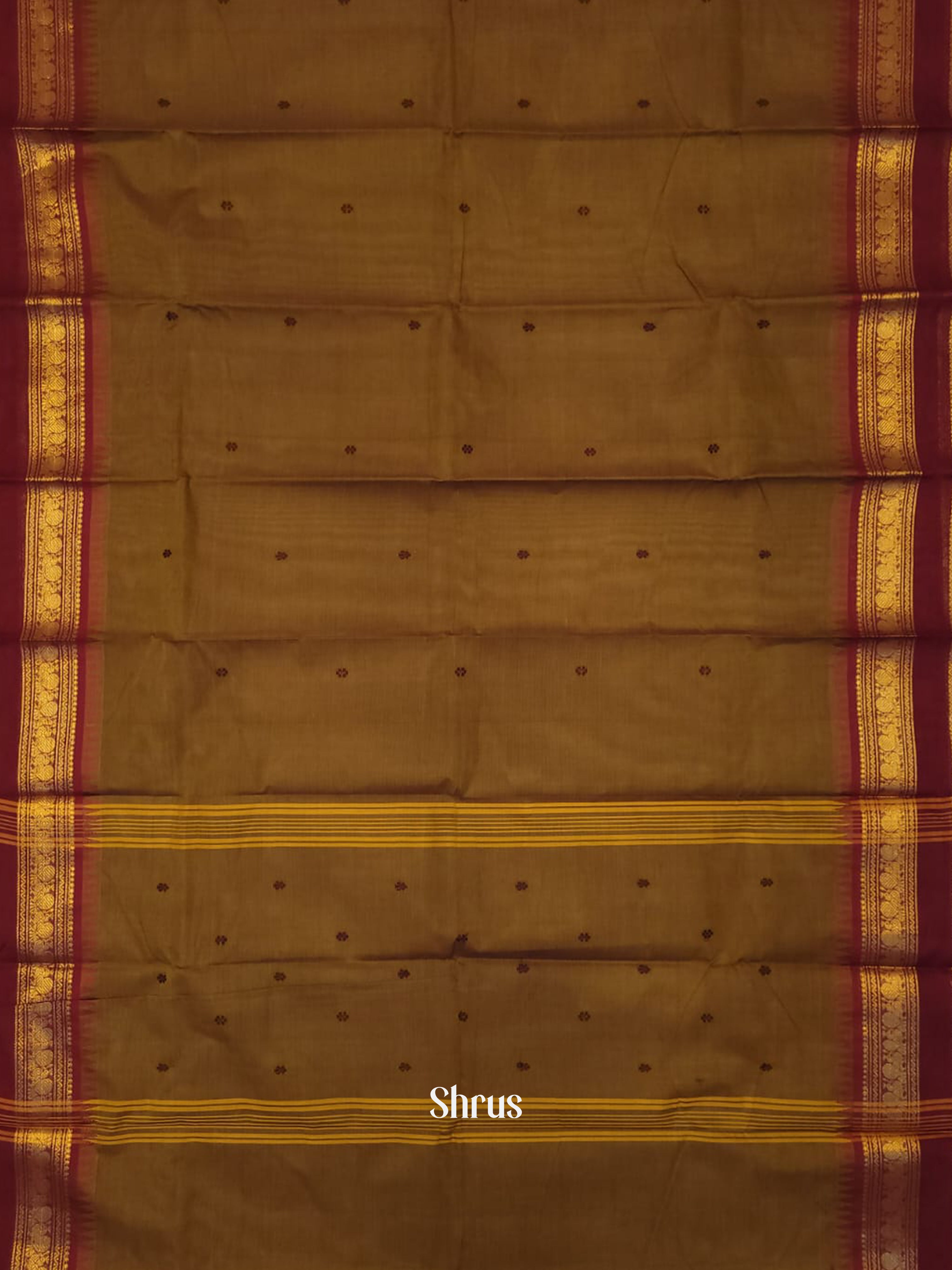 Brown &  Green - Chettinad Cotton Saree