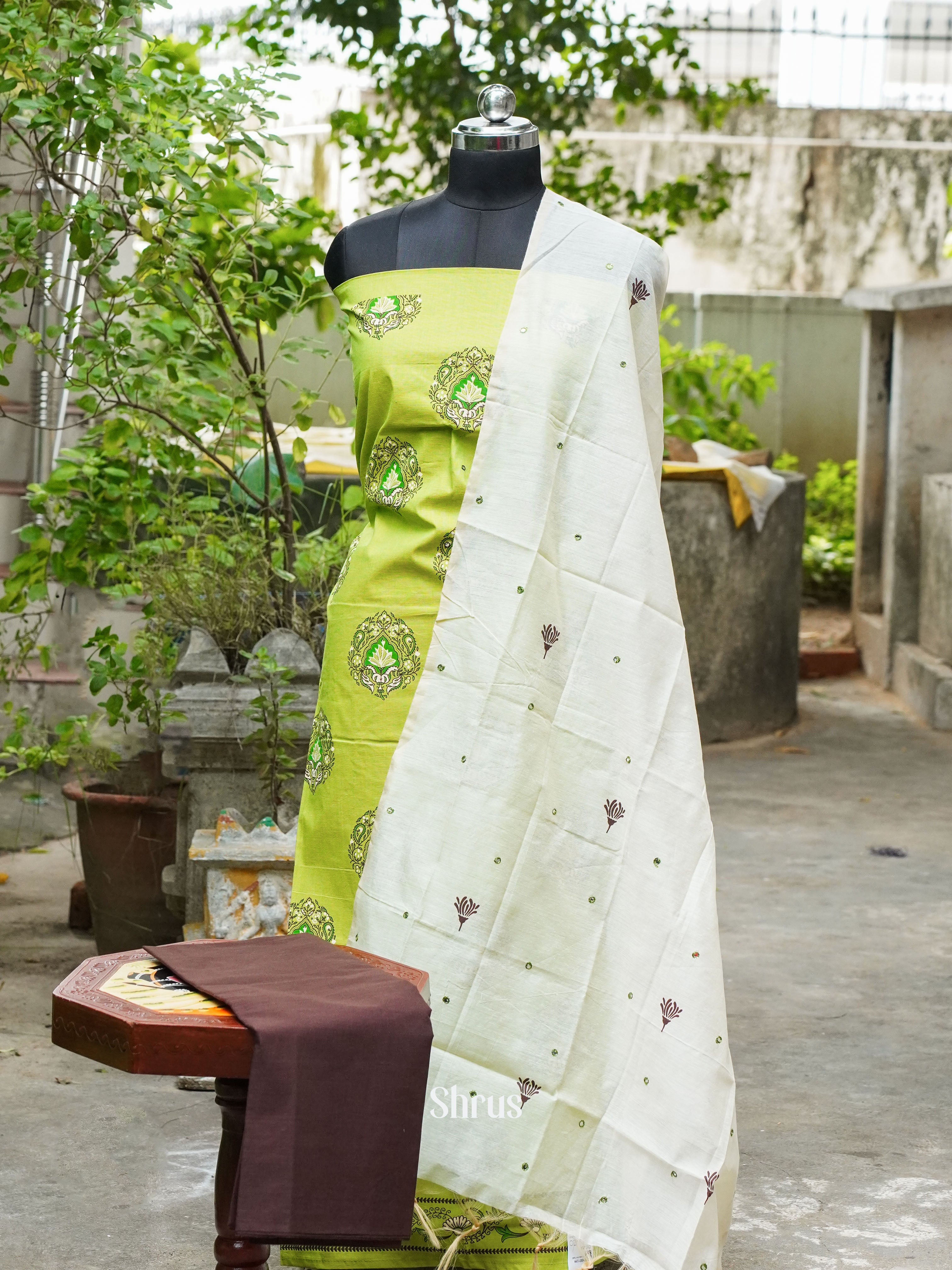 Green & Brown - Cotton salwar