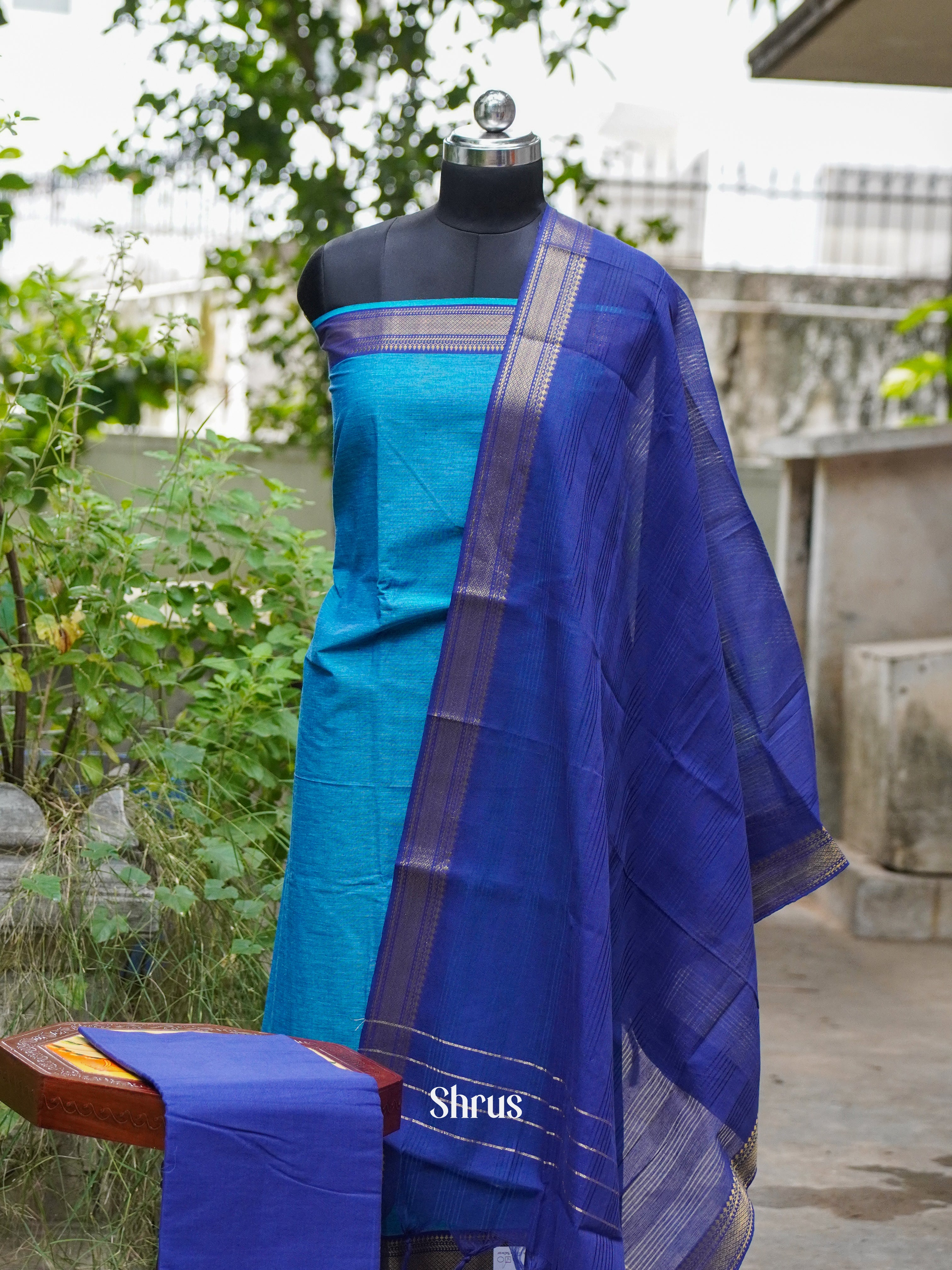 Teal & Blue  - Cotton salwar