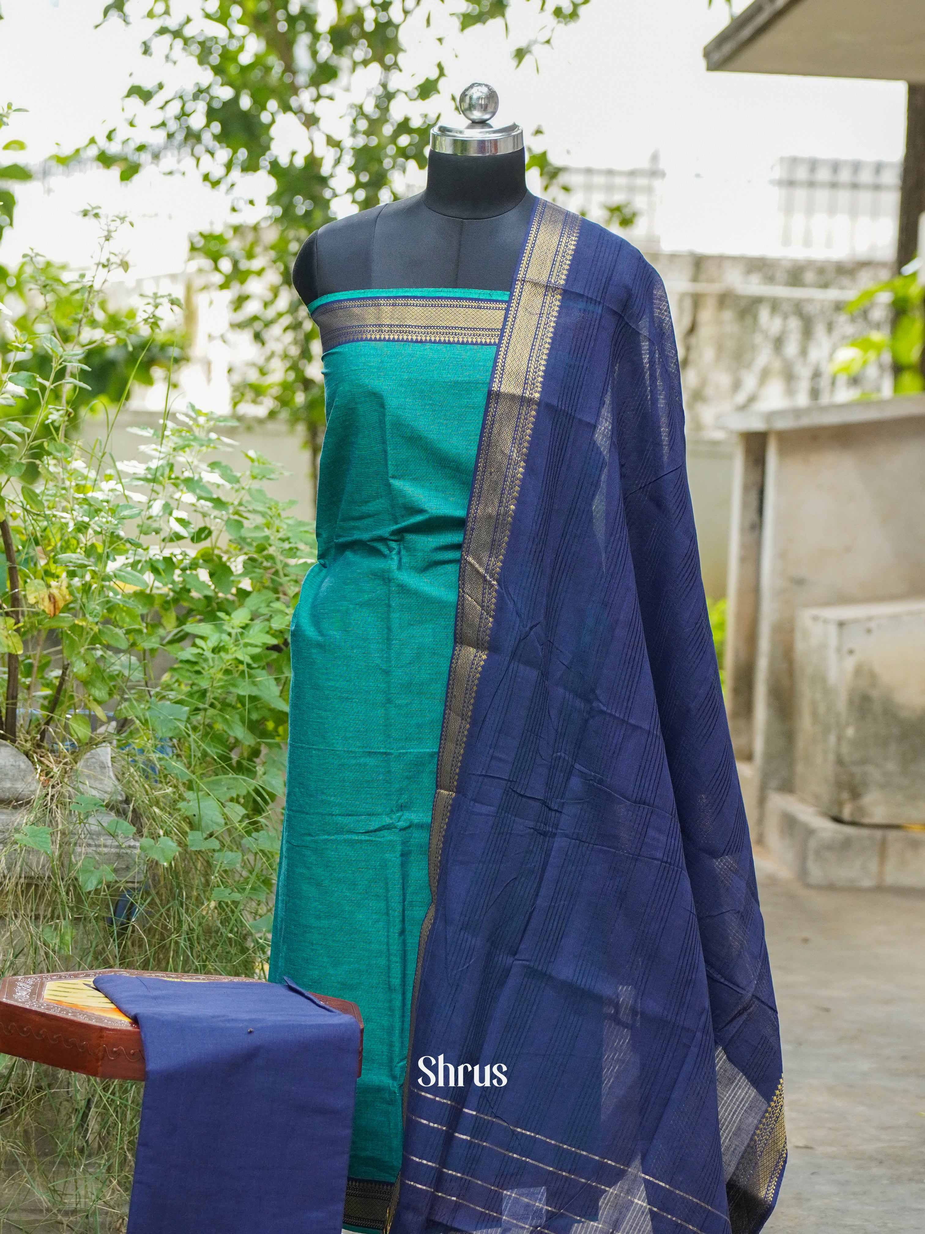 Teal & Blue - Cotton salwar