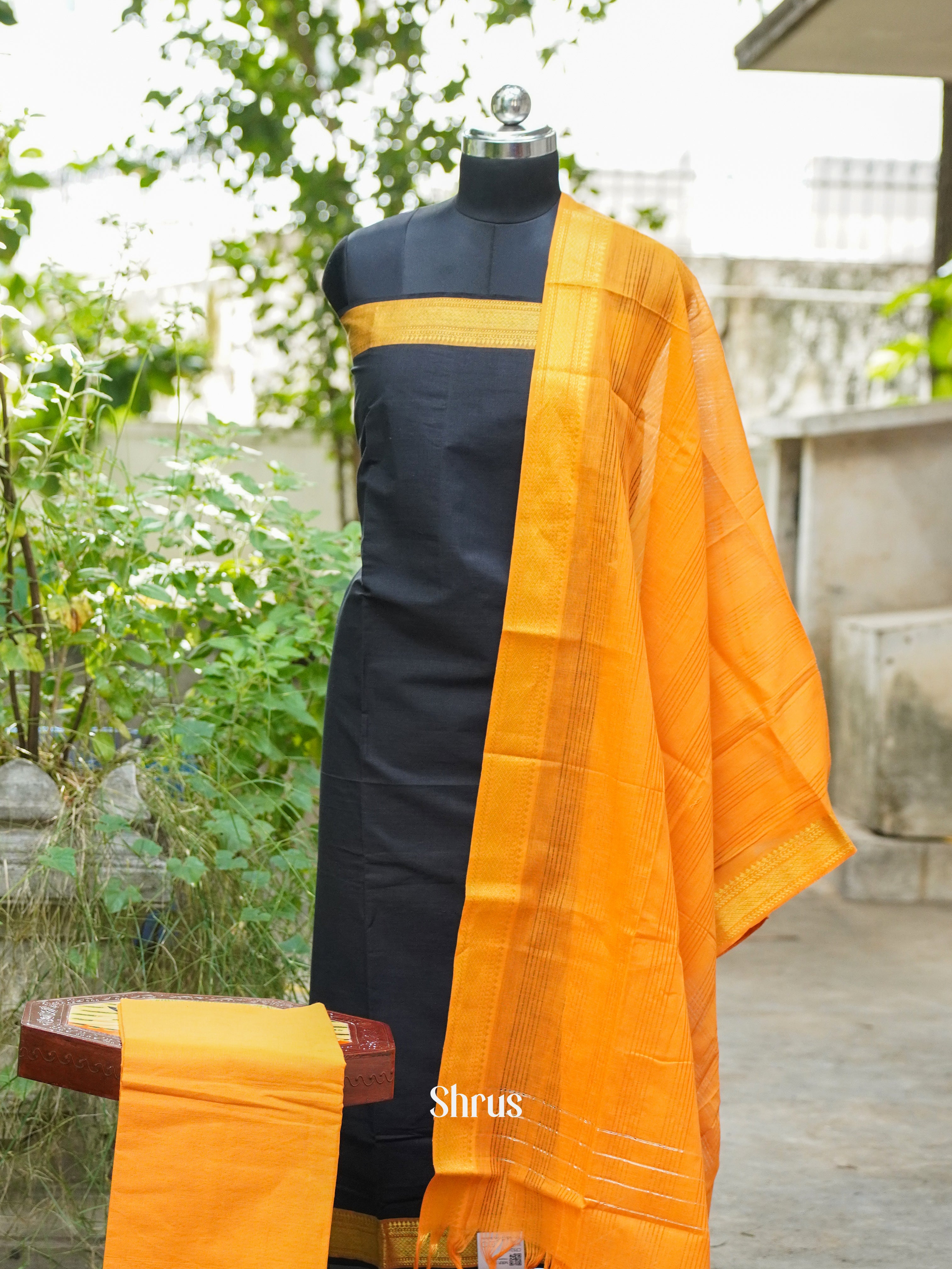 Black & Yellow - Cotton salwar