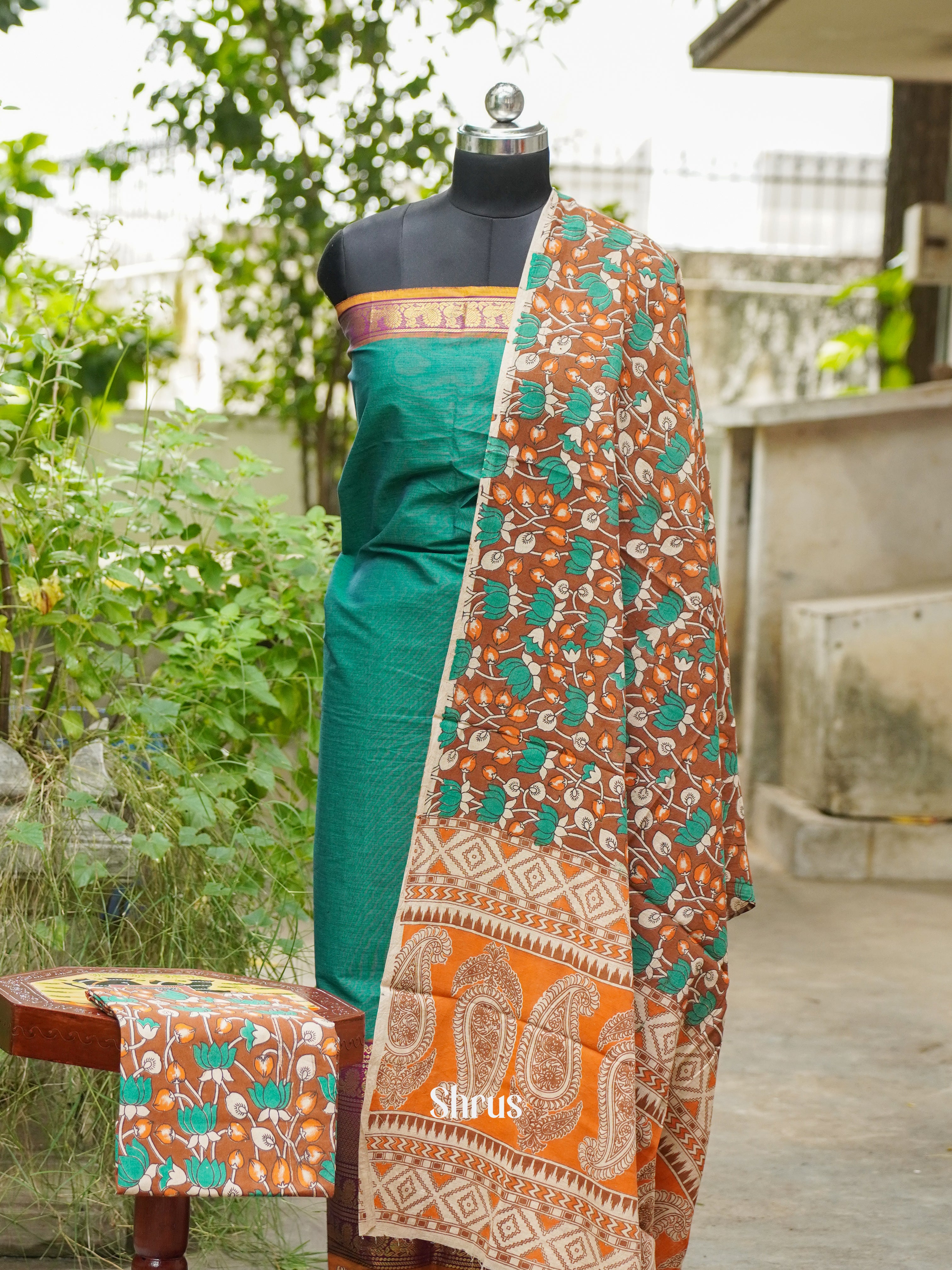 Green & Brown - Cotton salwar