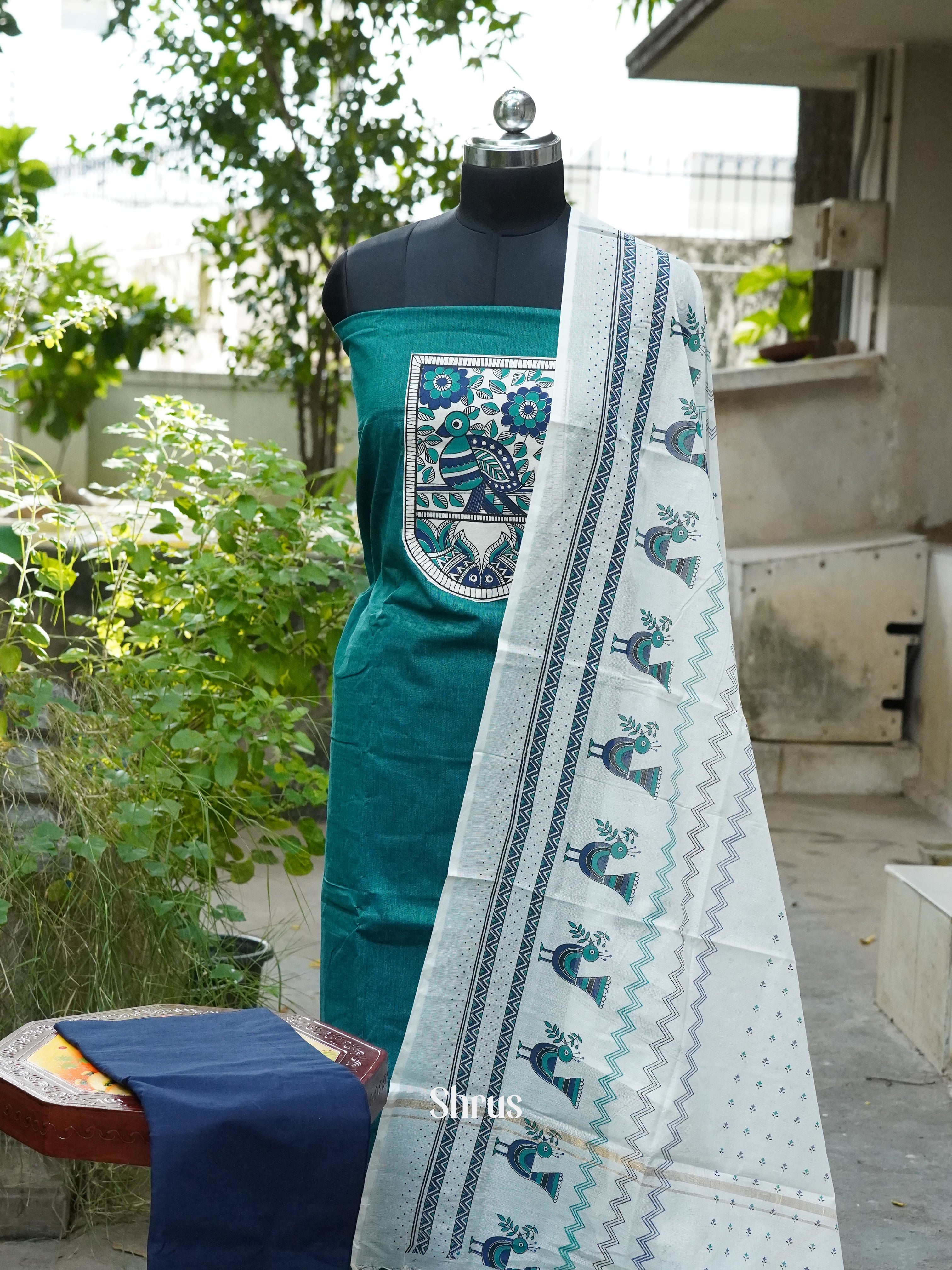 Teal & Blue - Cotton salwar