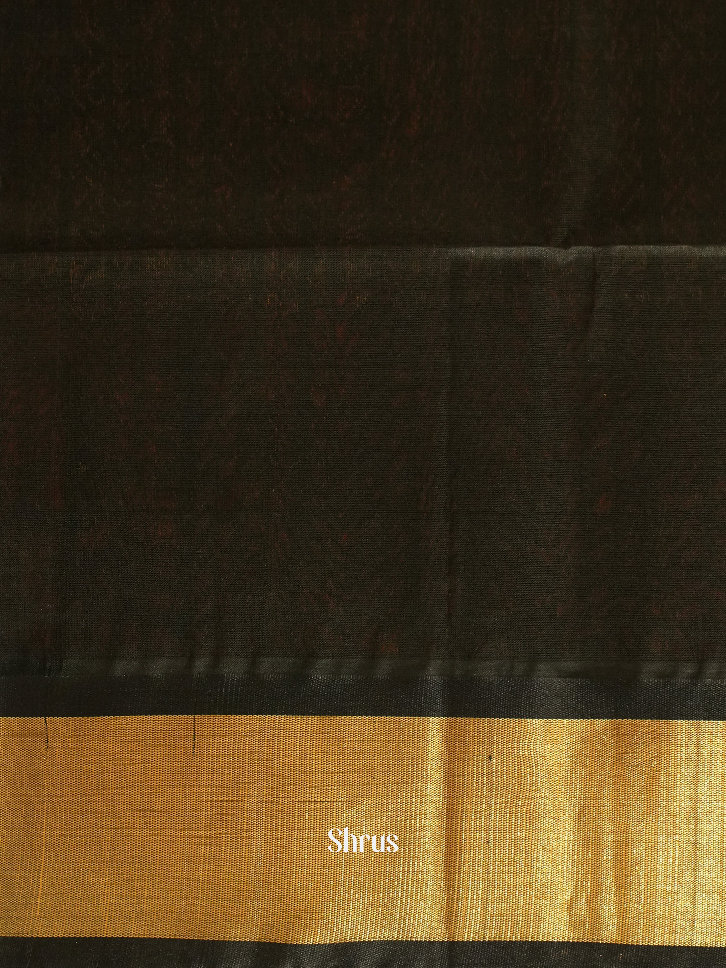 Yellow &  Black- Silk Cotton Saree