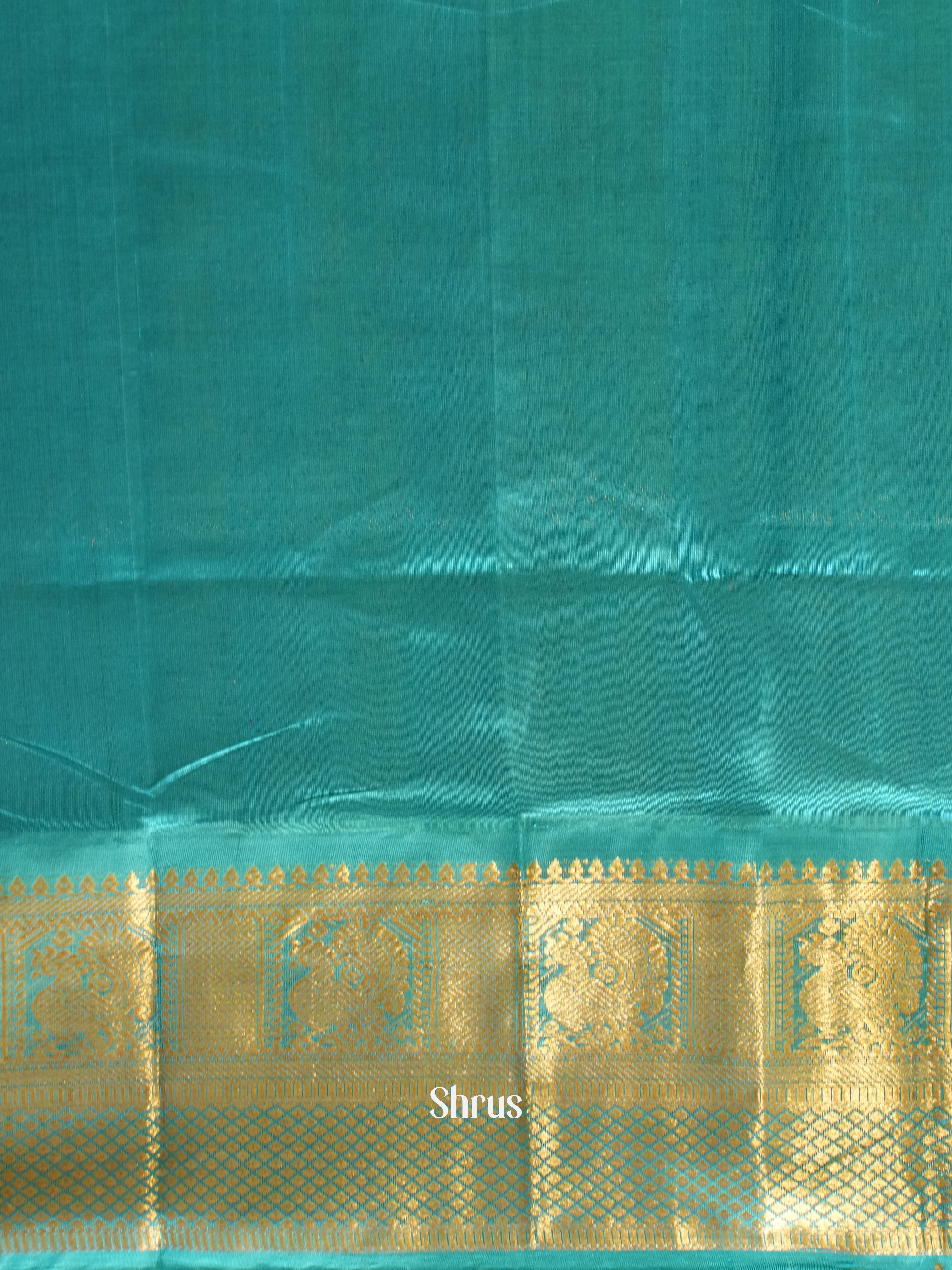 Purple  & Teal - Silk Cotton Saree