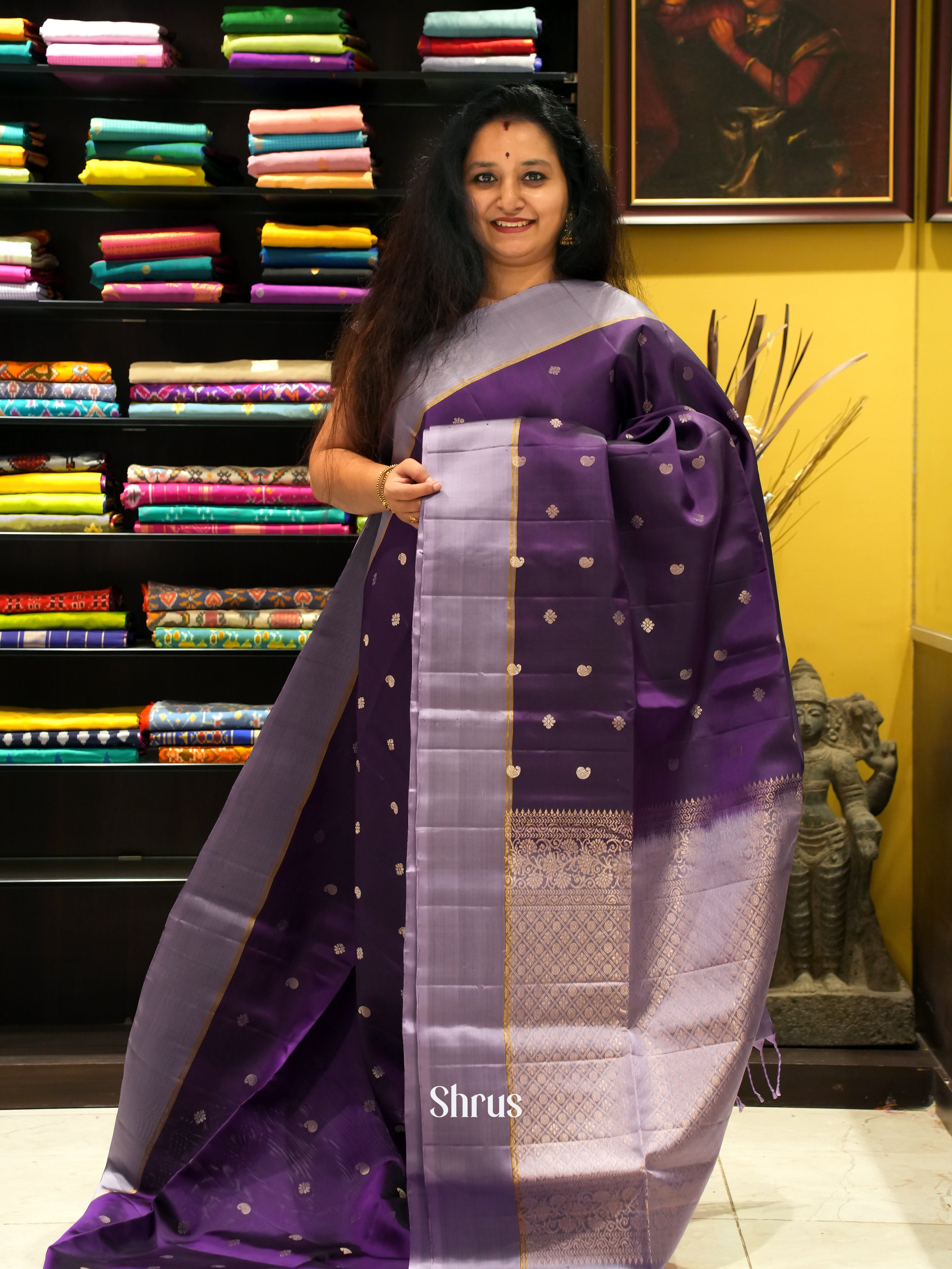 Violet & Lavender - Soft Silk Saree