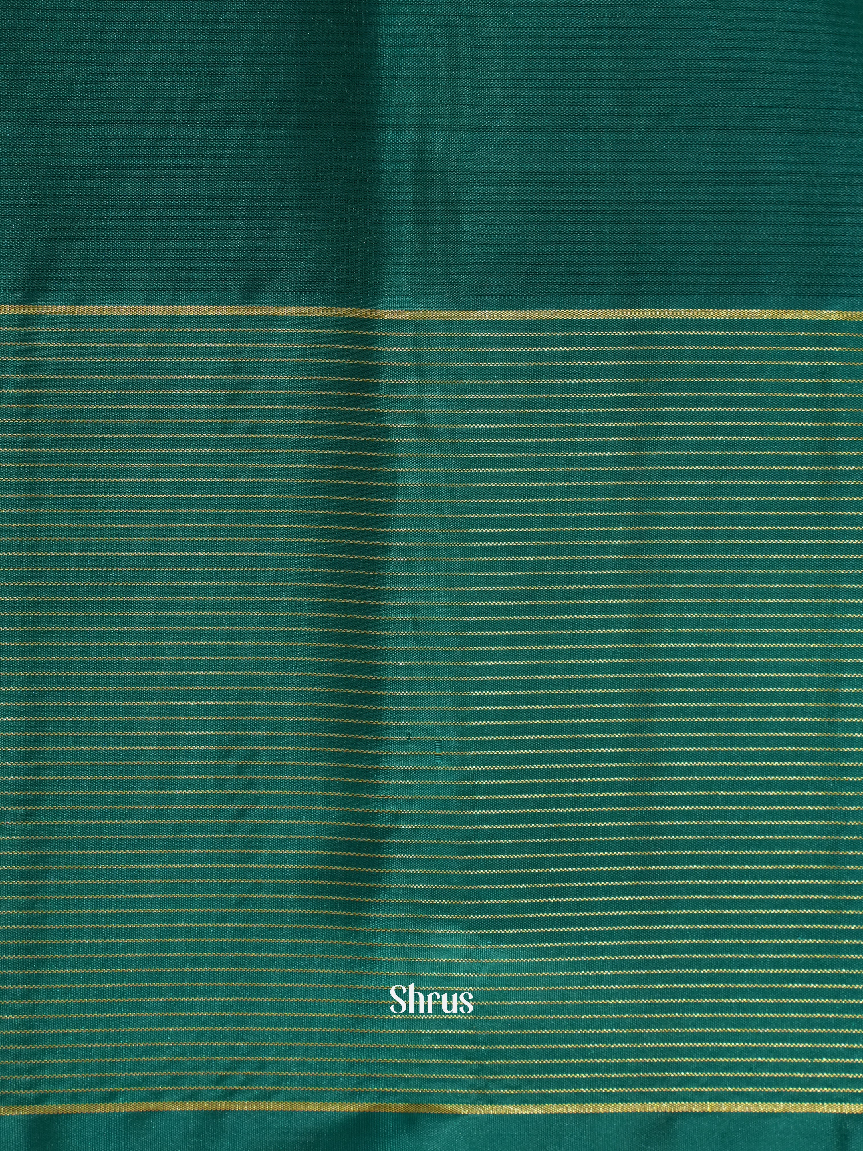 Blue & Peacock Green - Soft Silk Saree