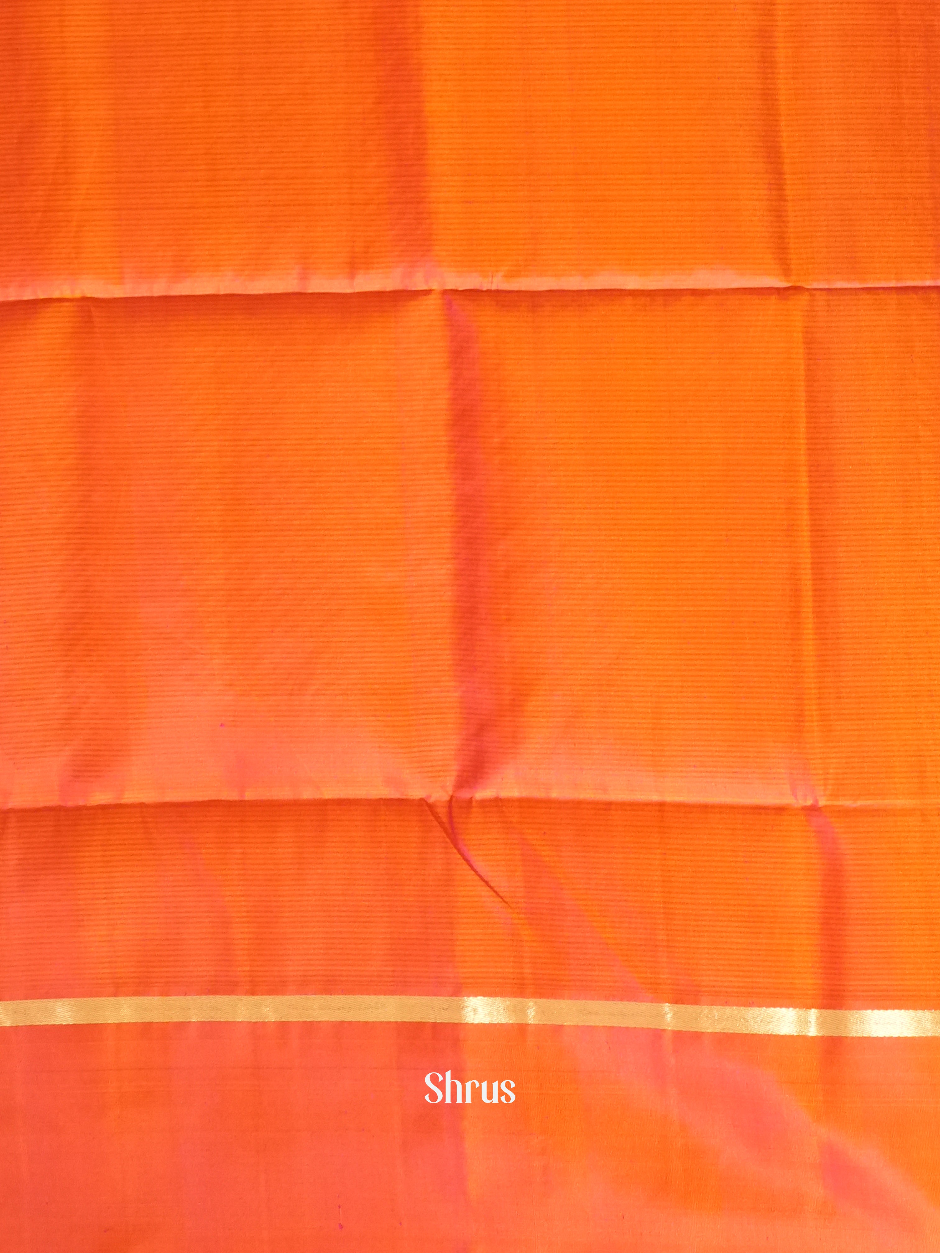 Green & Orange - Soft Silk Saree