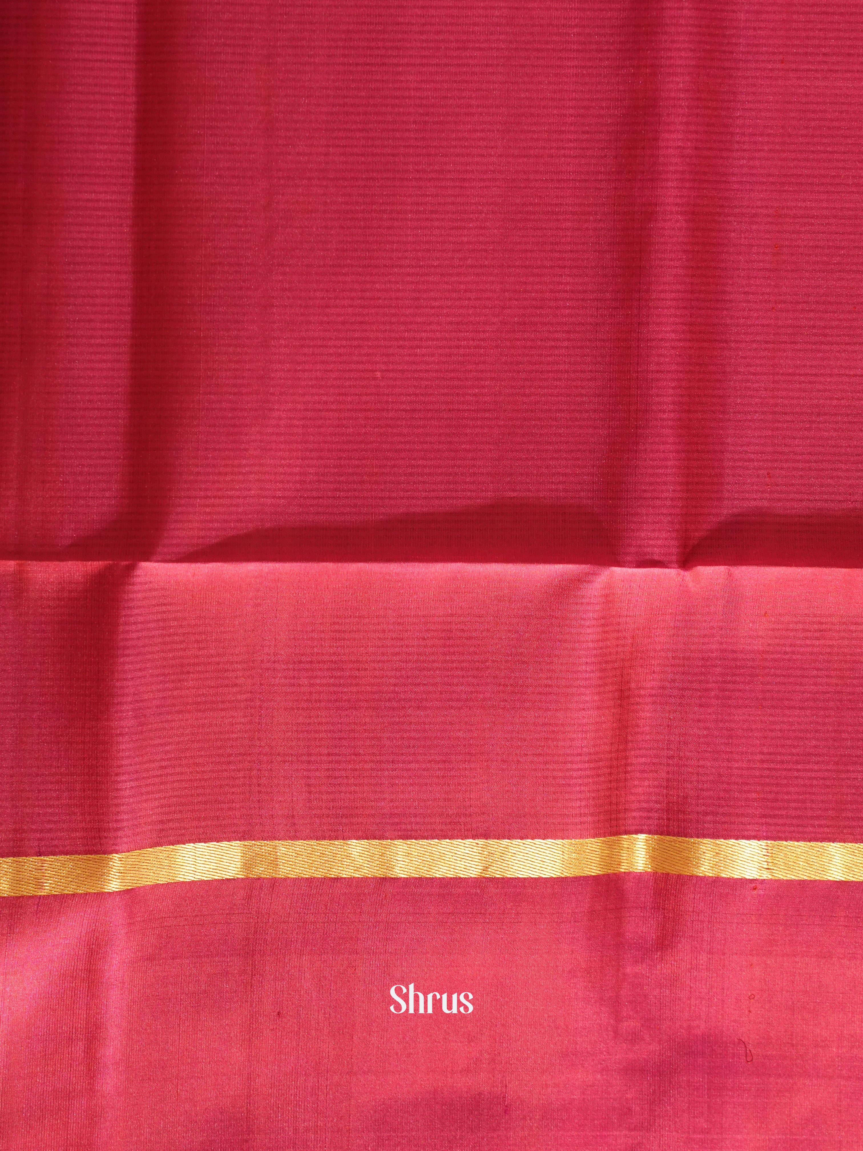 Dark Blue & Maroon - Soft Silk Saree