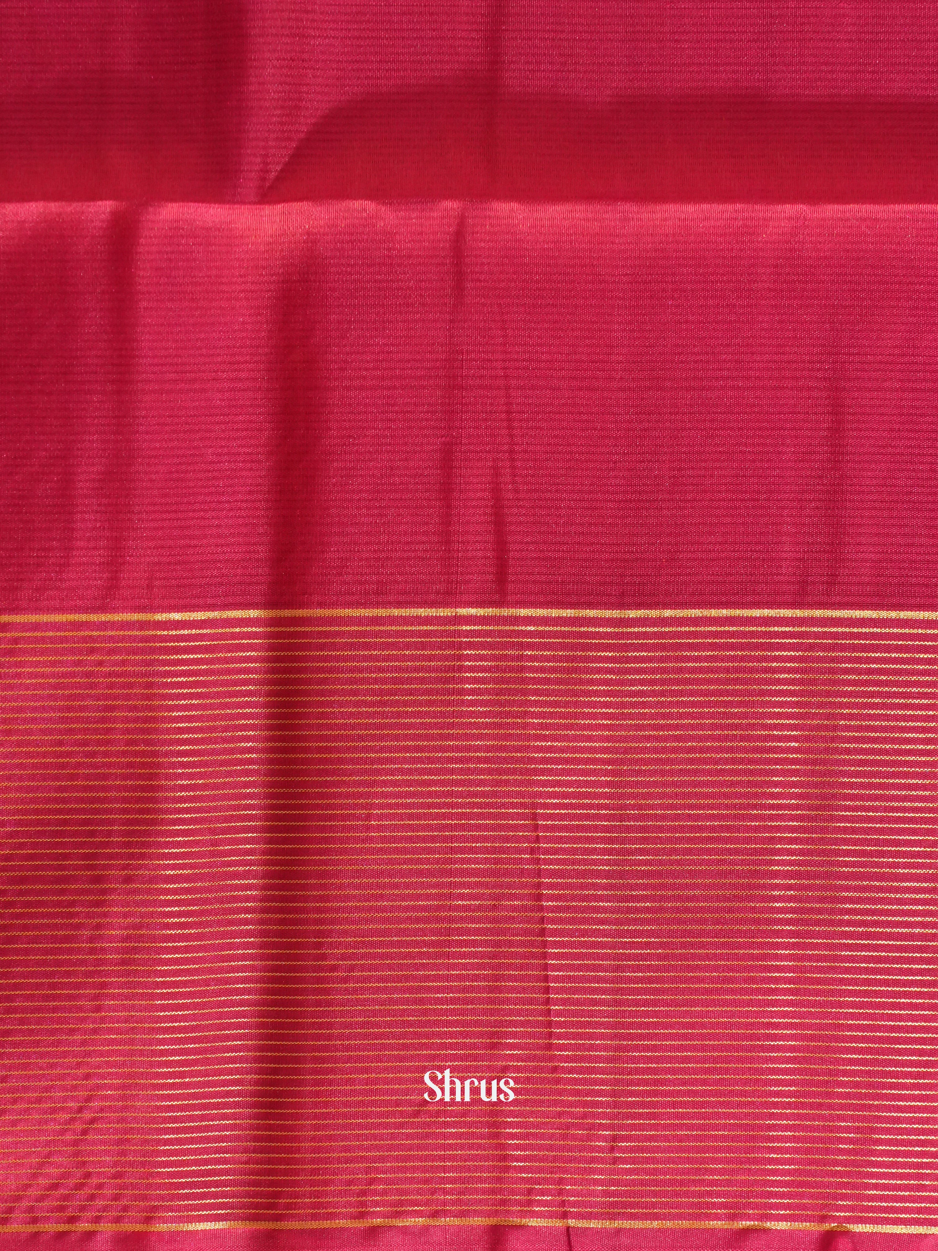 Pink & Maroon - Soft Silk Saree