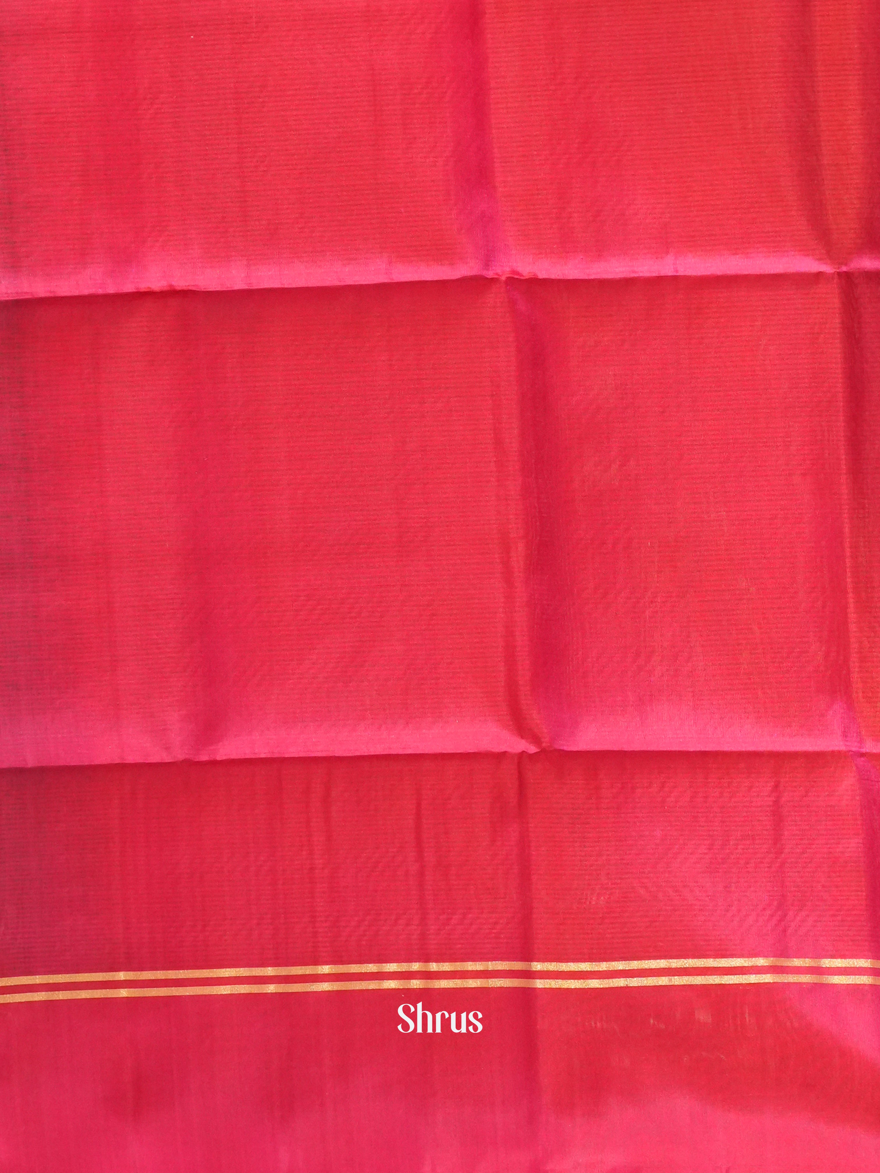 Blue & Pink - Soft Silk Saree