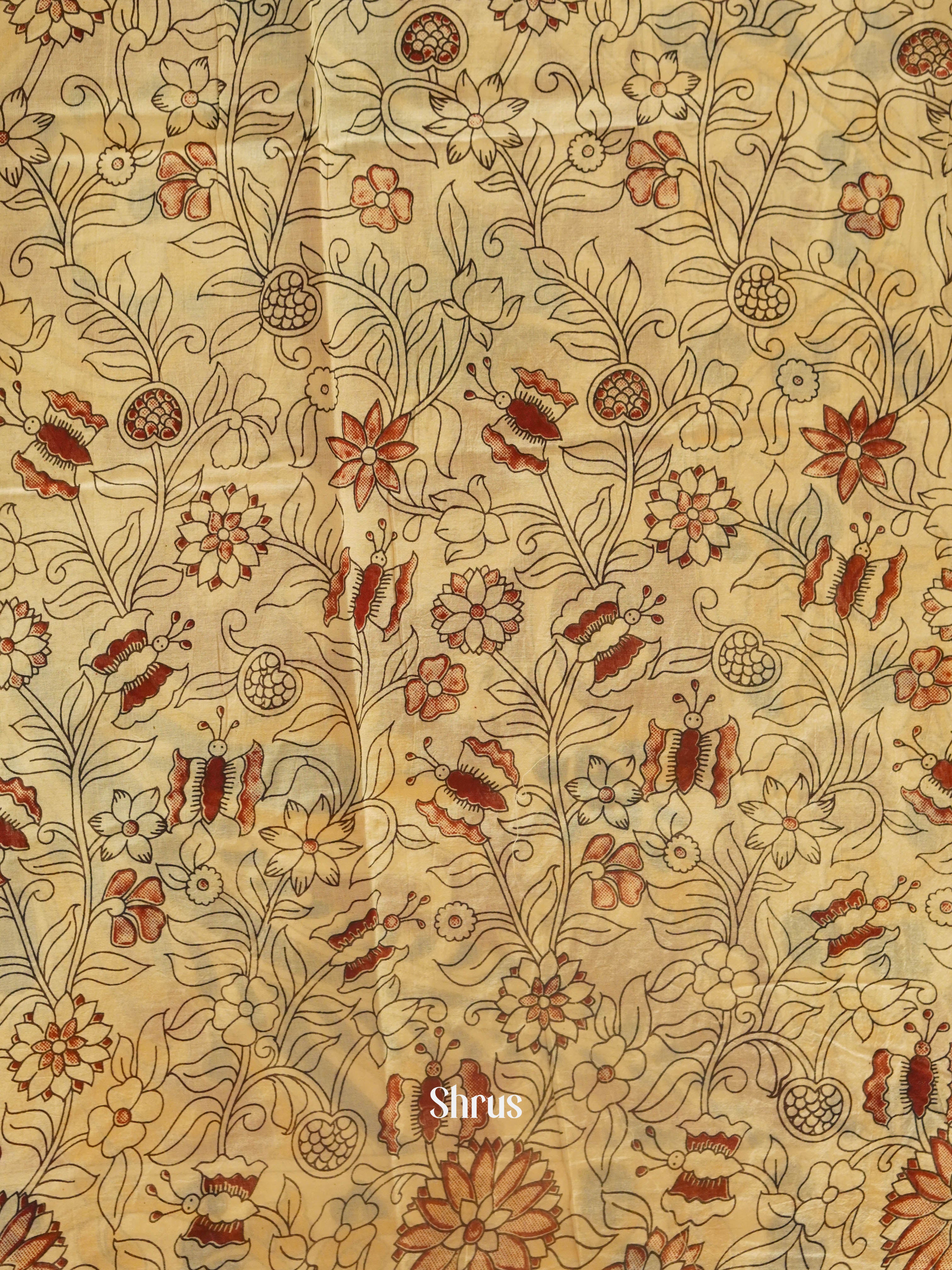 Blue & Maroon - kalamkari-cotton