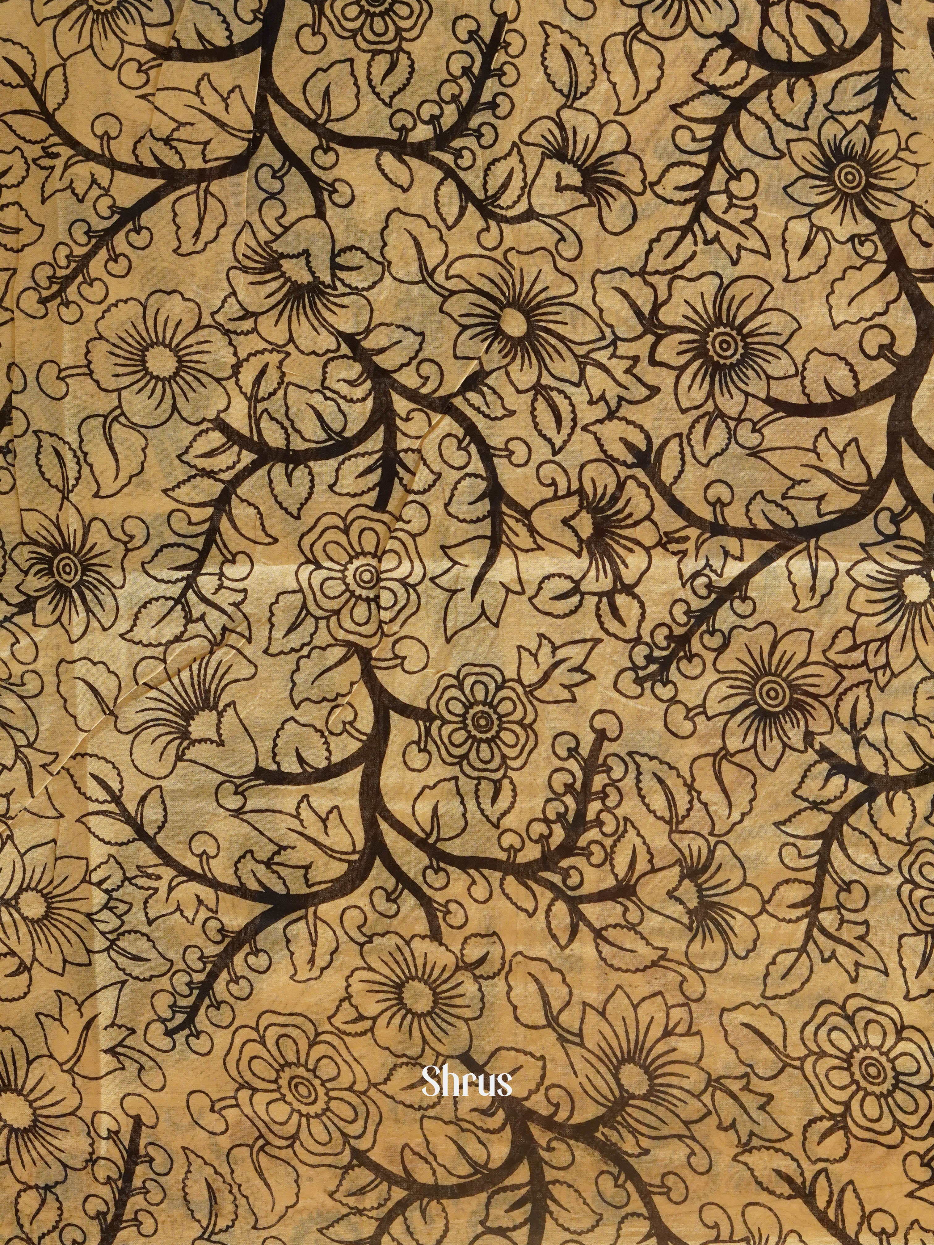 Black & Beige - kalamkari-cotton