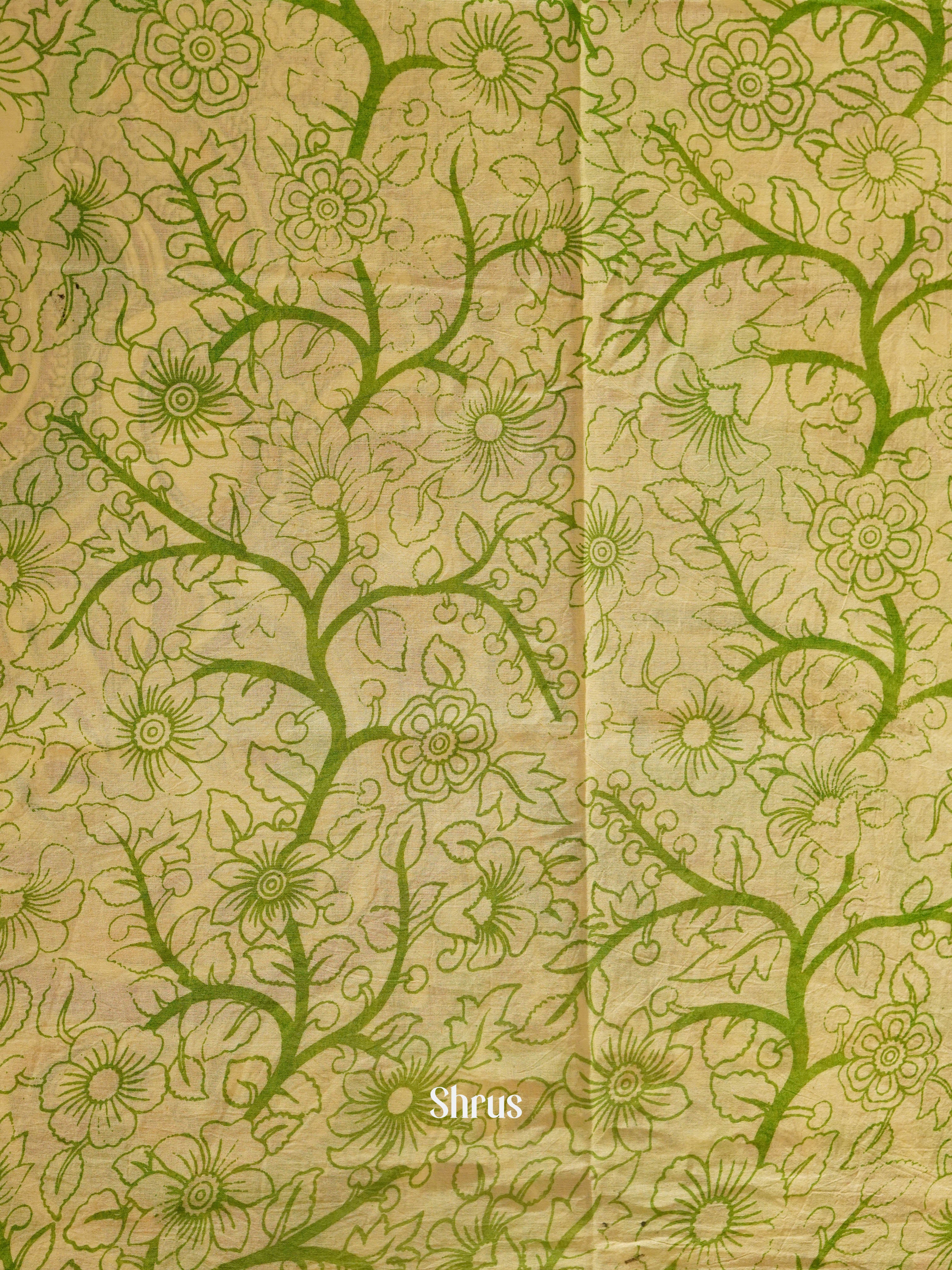 Majenta & Green - kalamkari-cotton