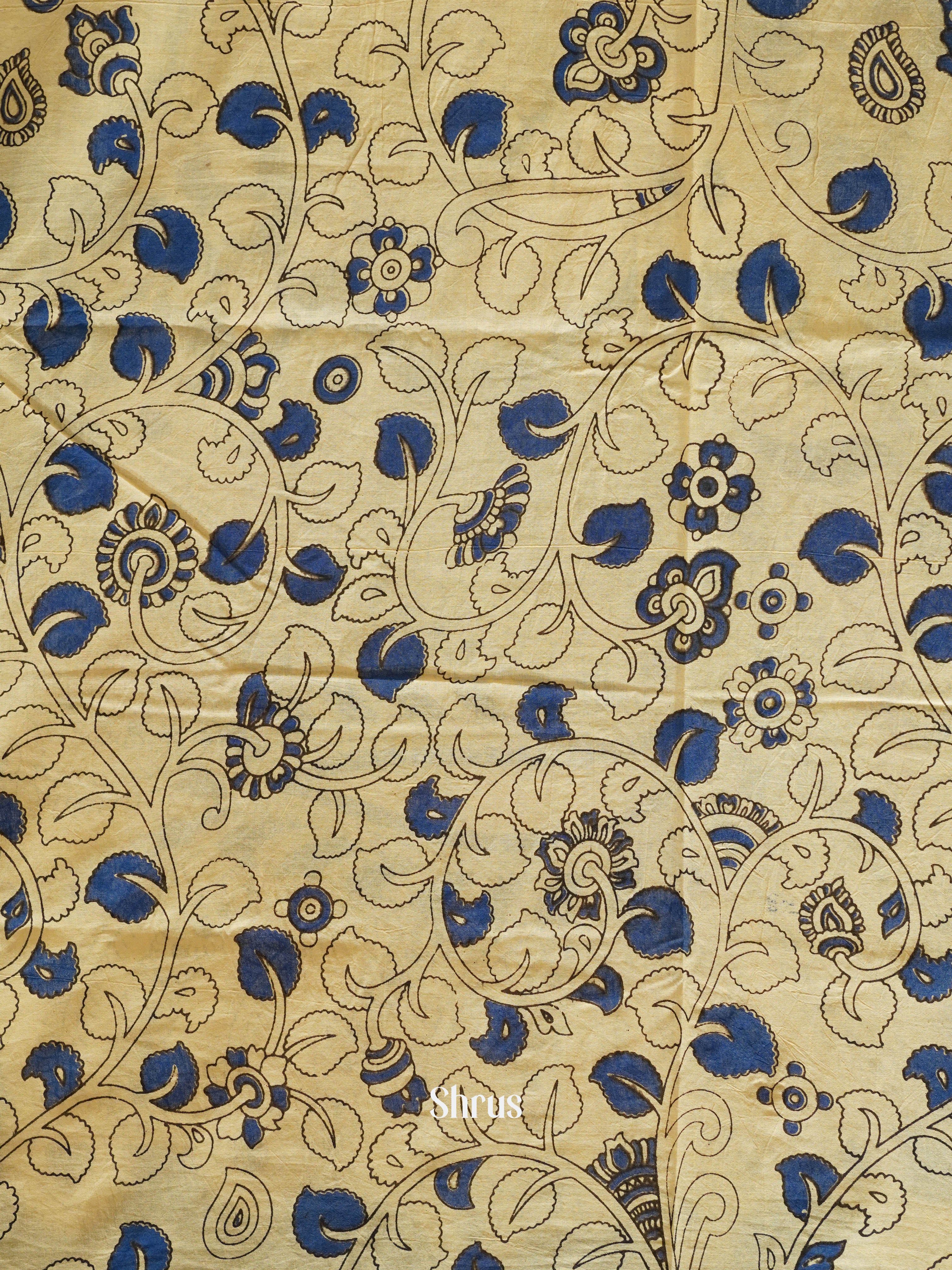 Blue & Beige - kalamkari-cotton