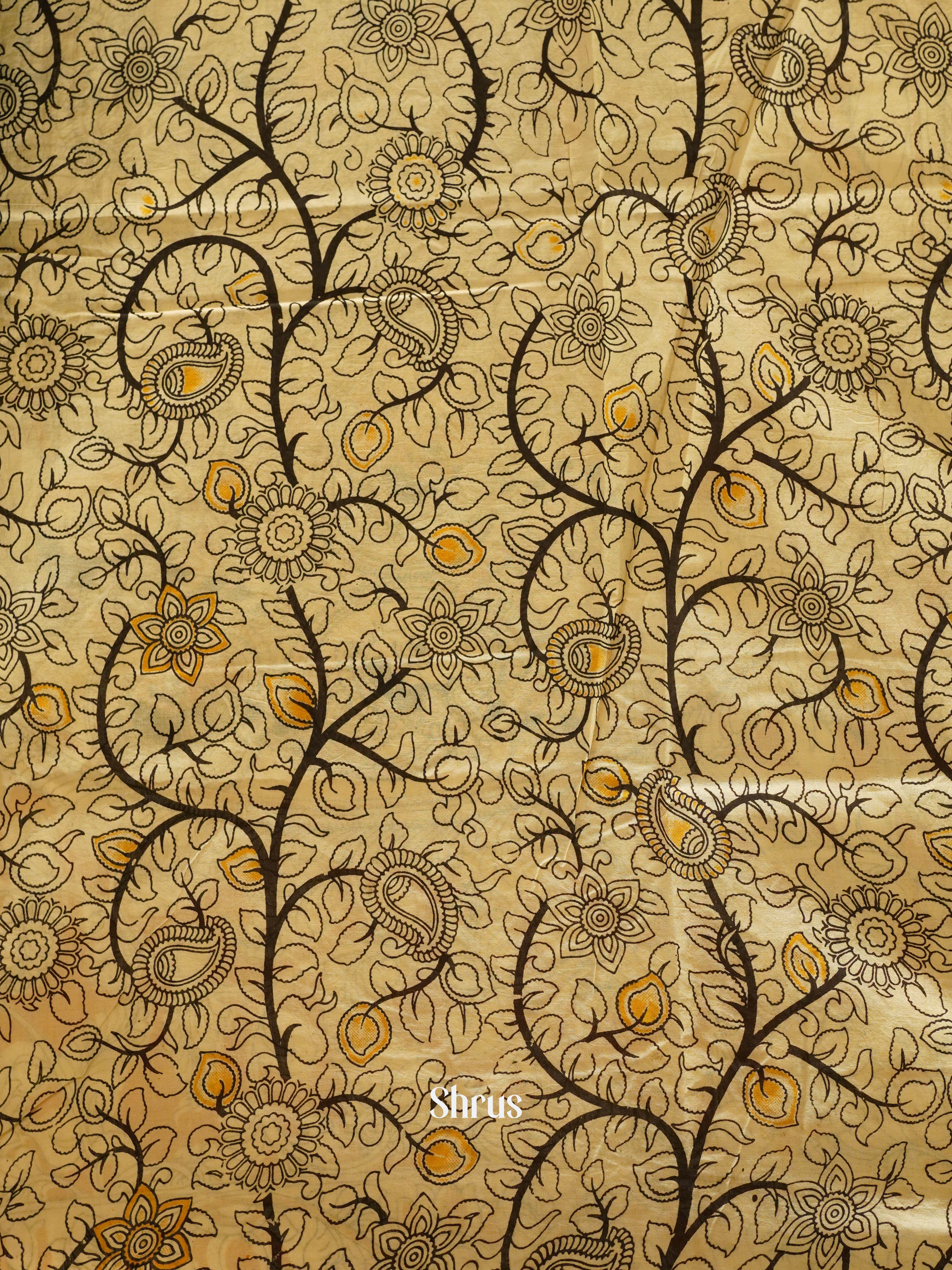 Mustard & Beige -kalamkari-cotton