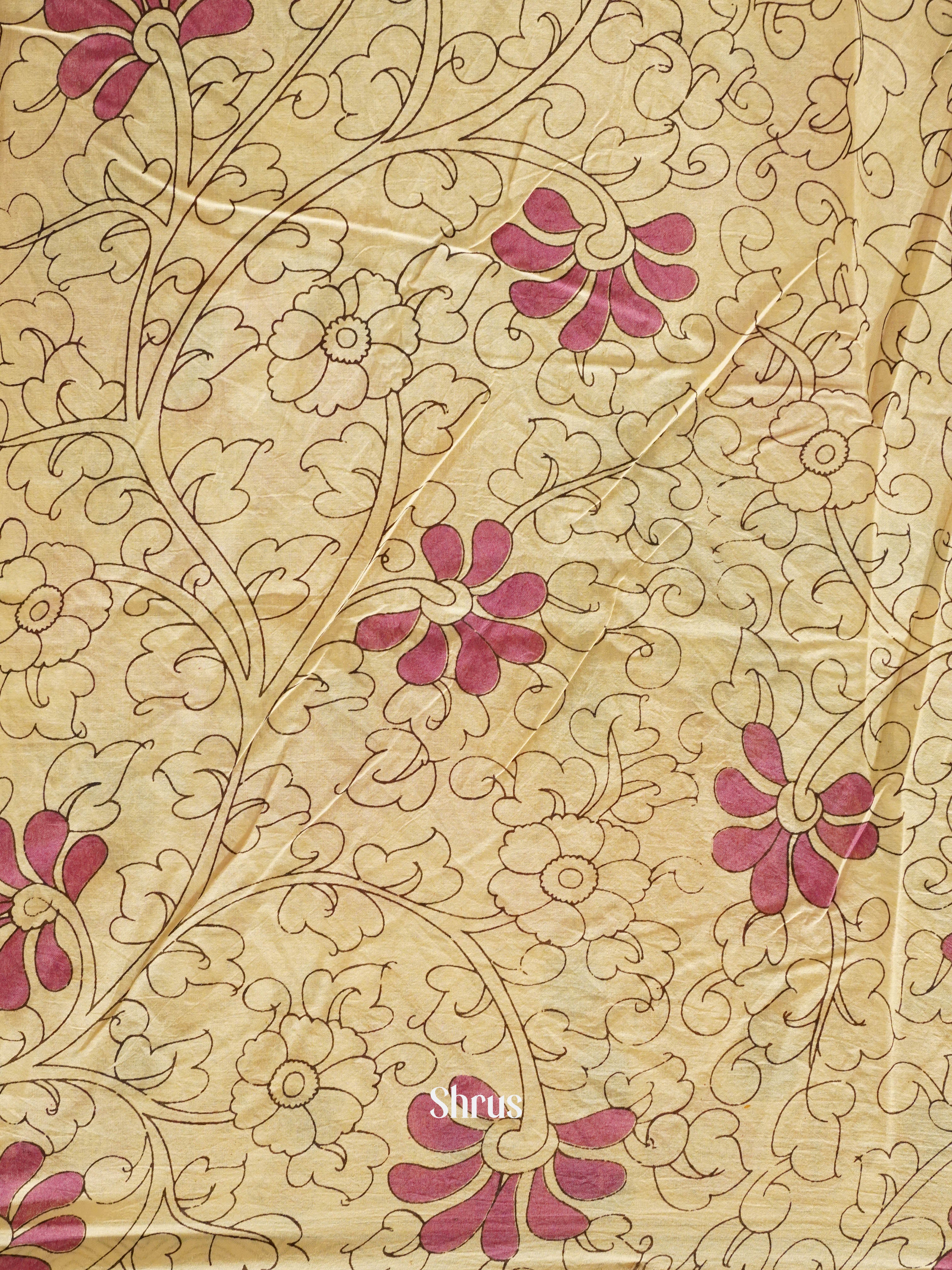 Beige & Pink -kalamkari-cotton