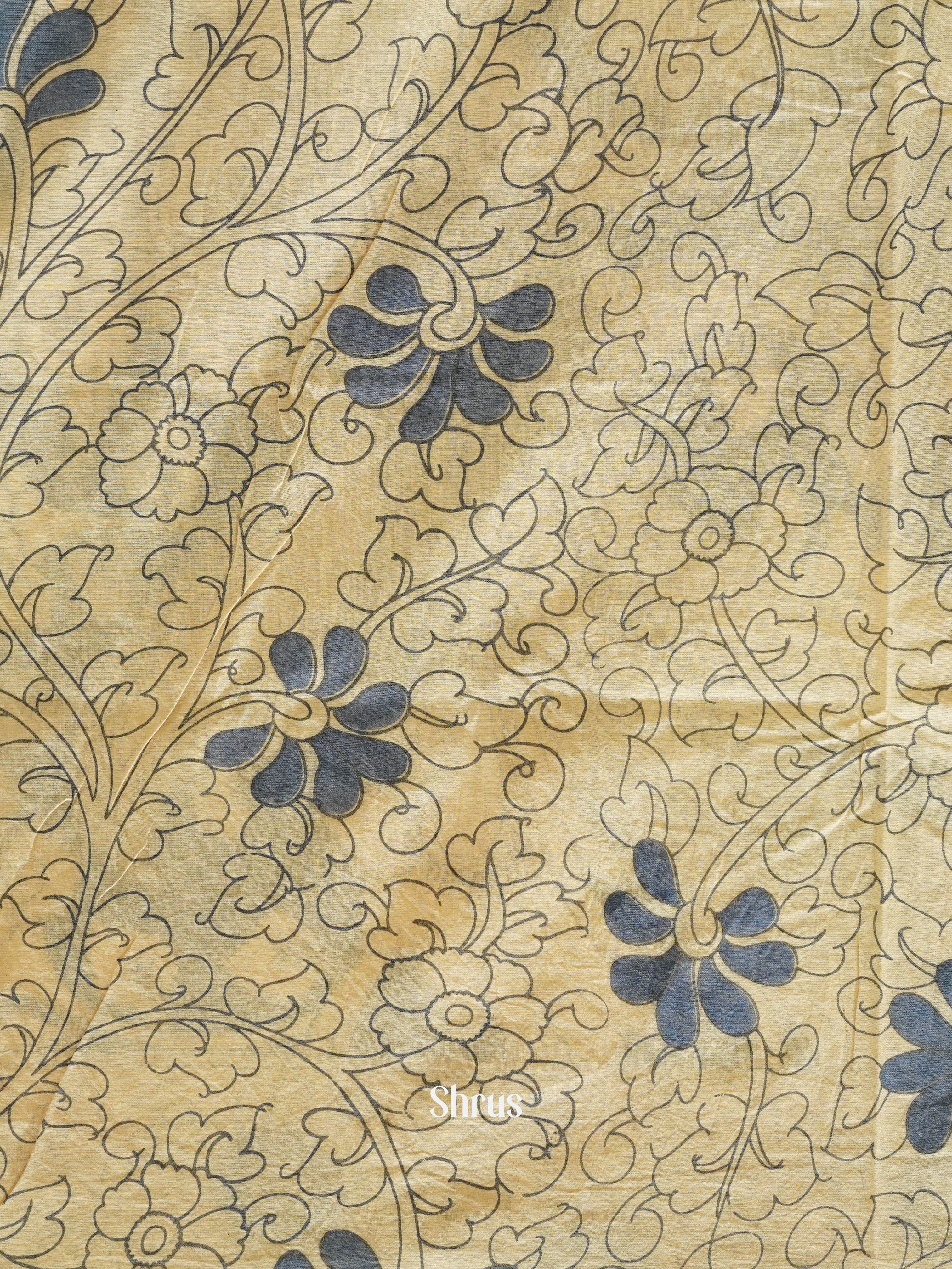 Blue & Beige  - kalamkari-cotton