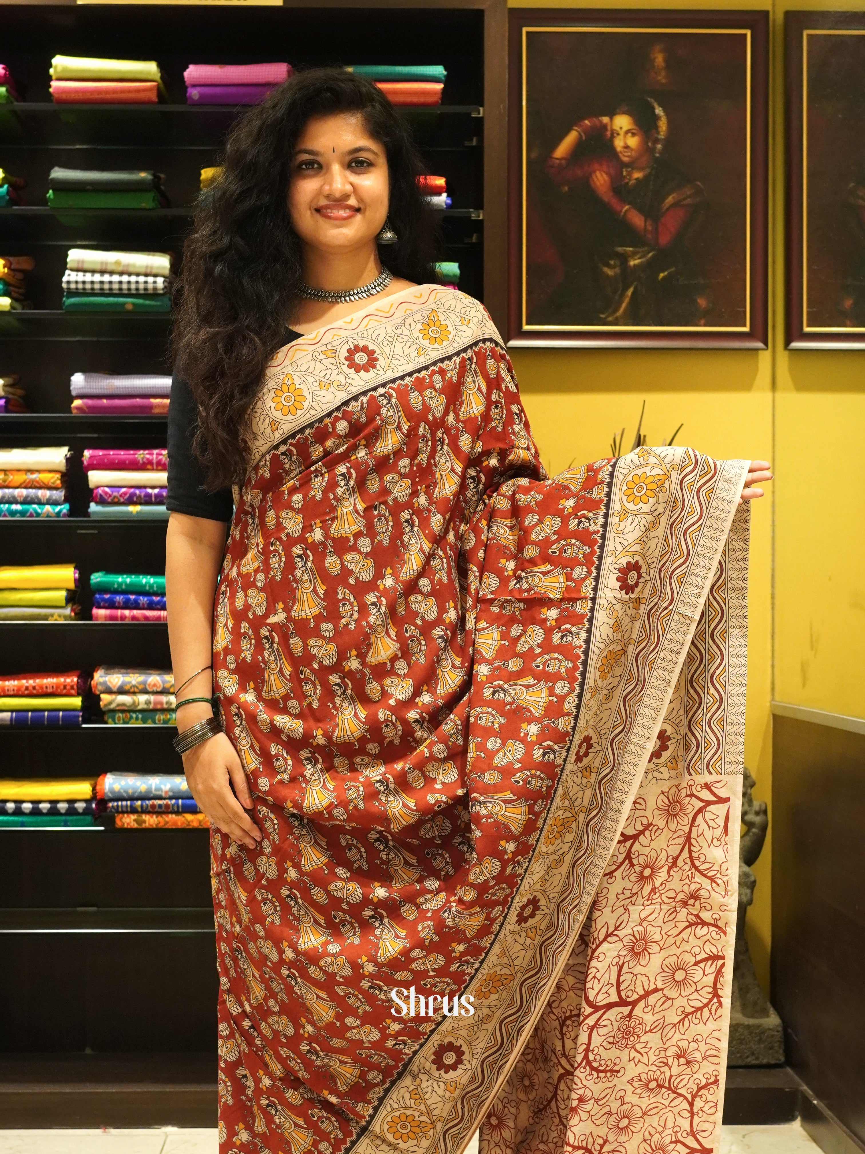 Arakku & Beige - kalamkari-cotton