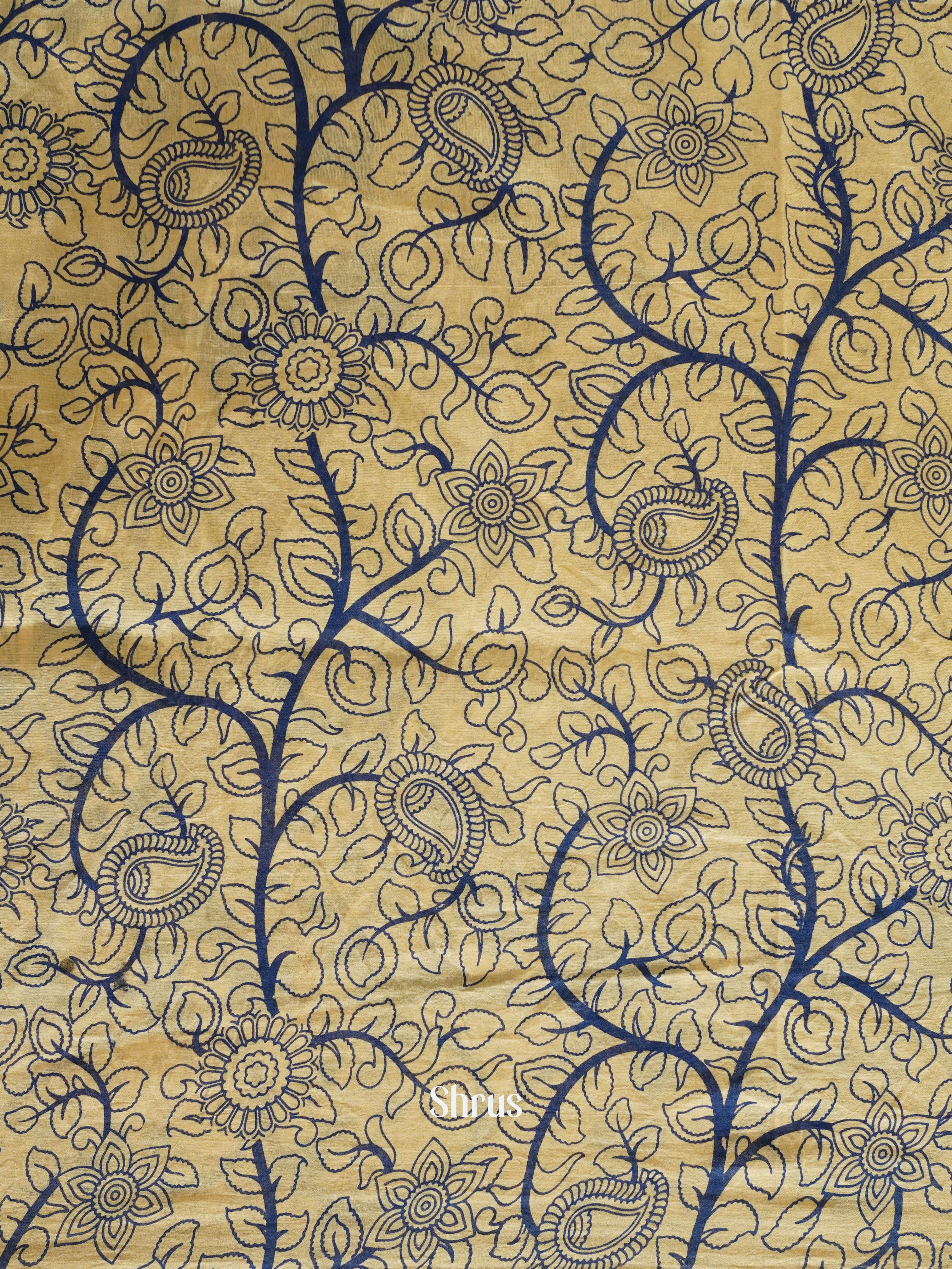 Blue & Beige - kalamkari-cotton