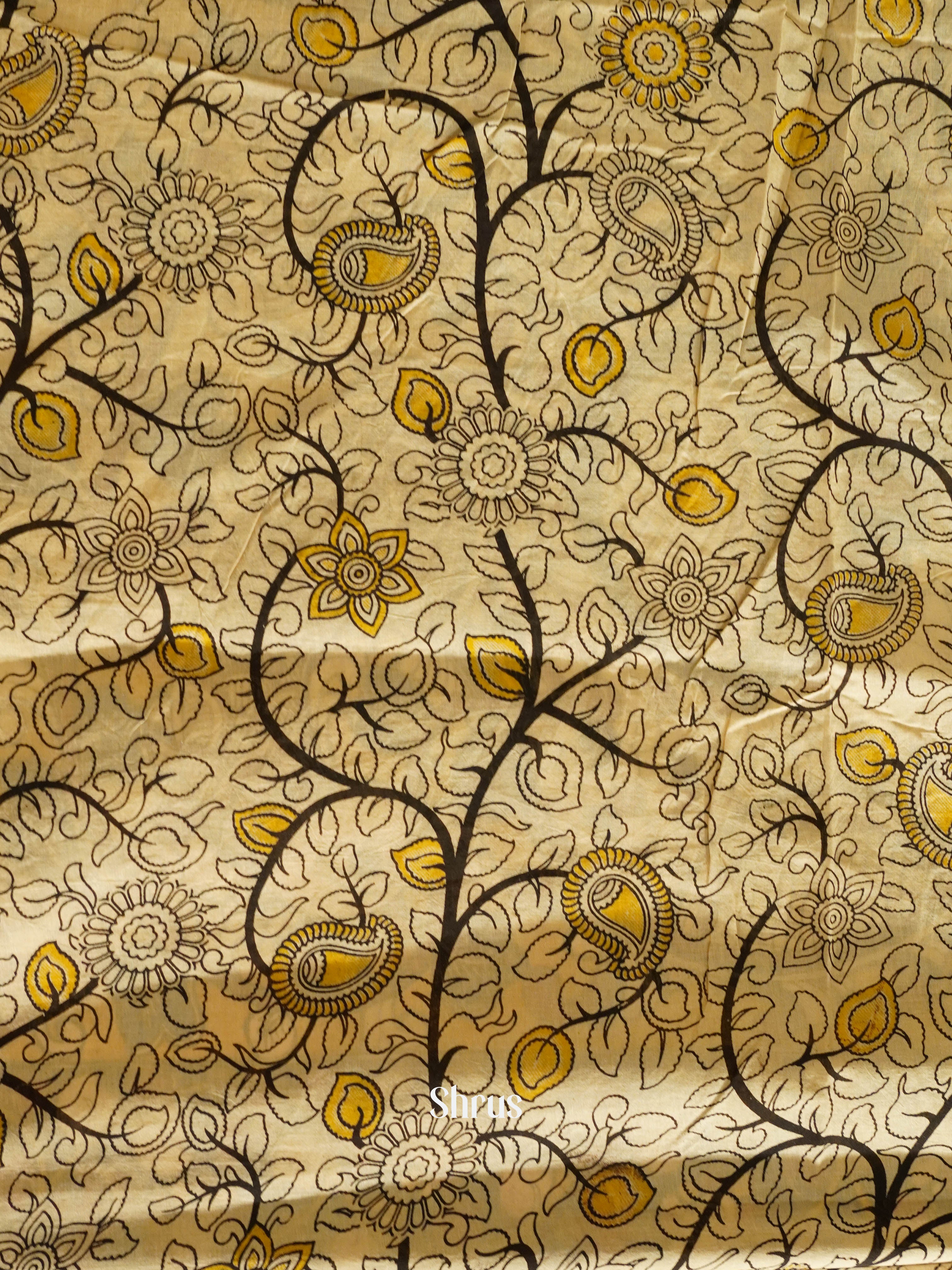 Beige & Blue - kalamkari-cotton