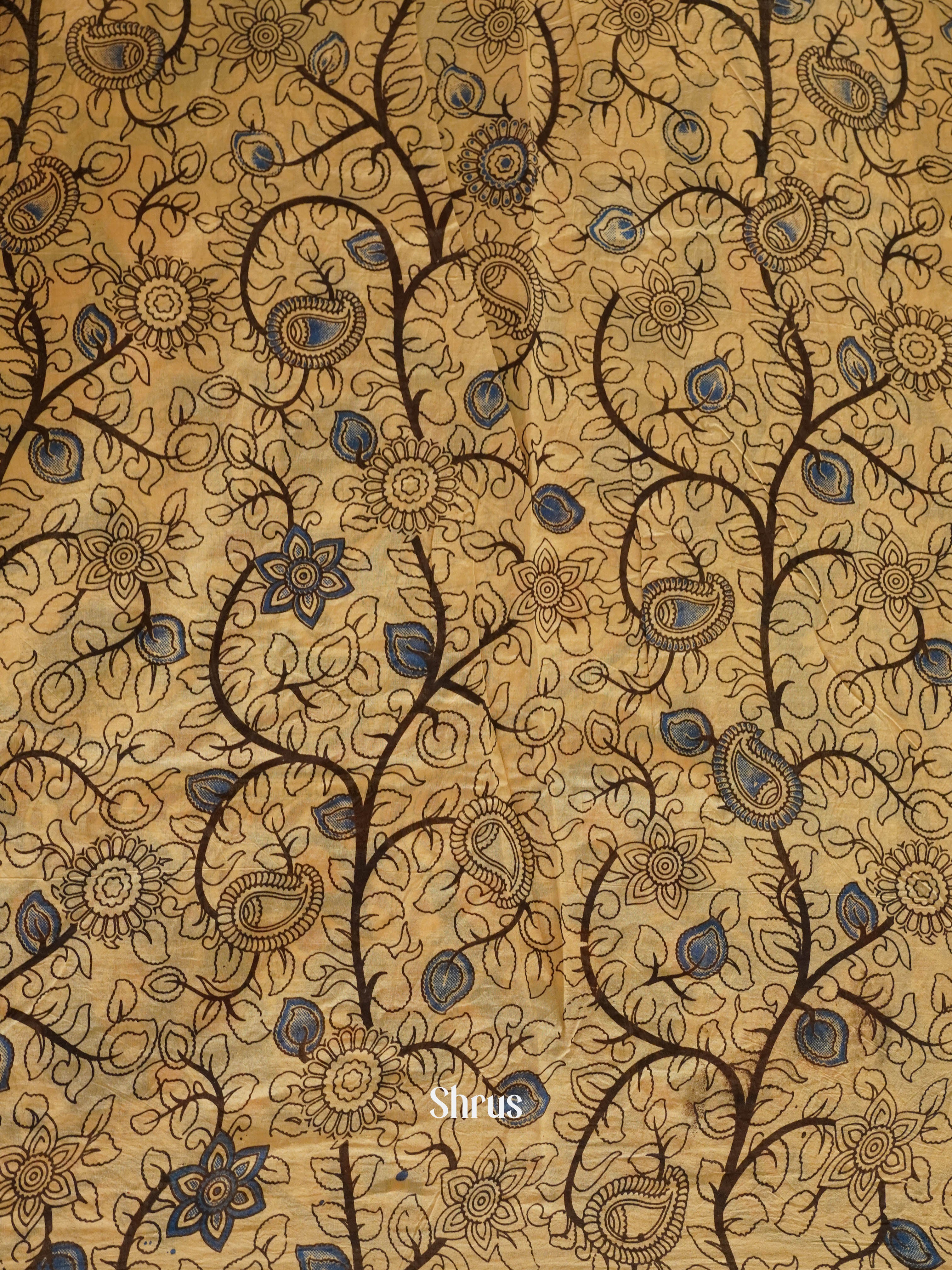 Maroon & blue - kalamkari-cotton