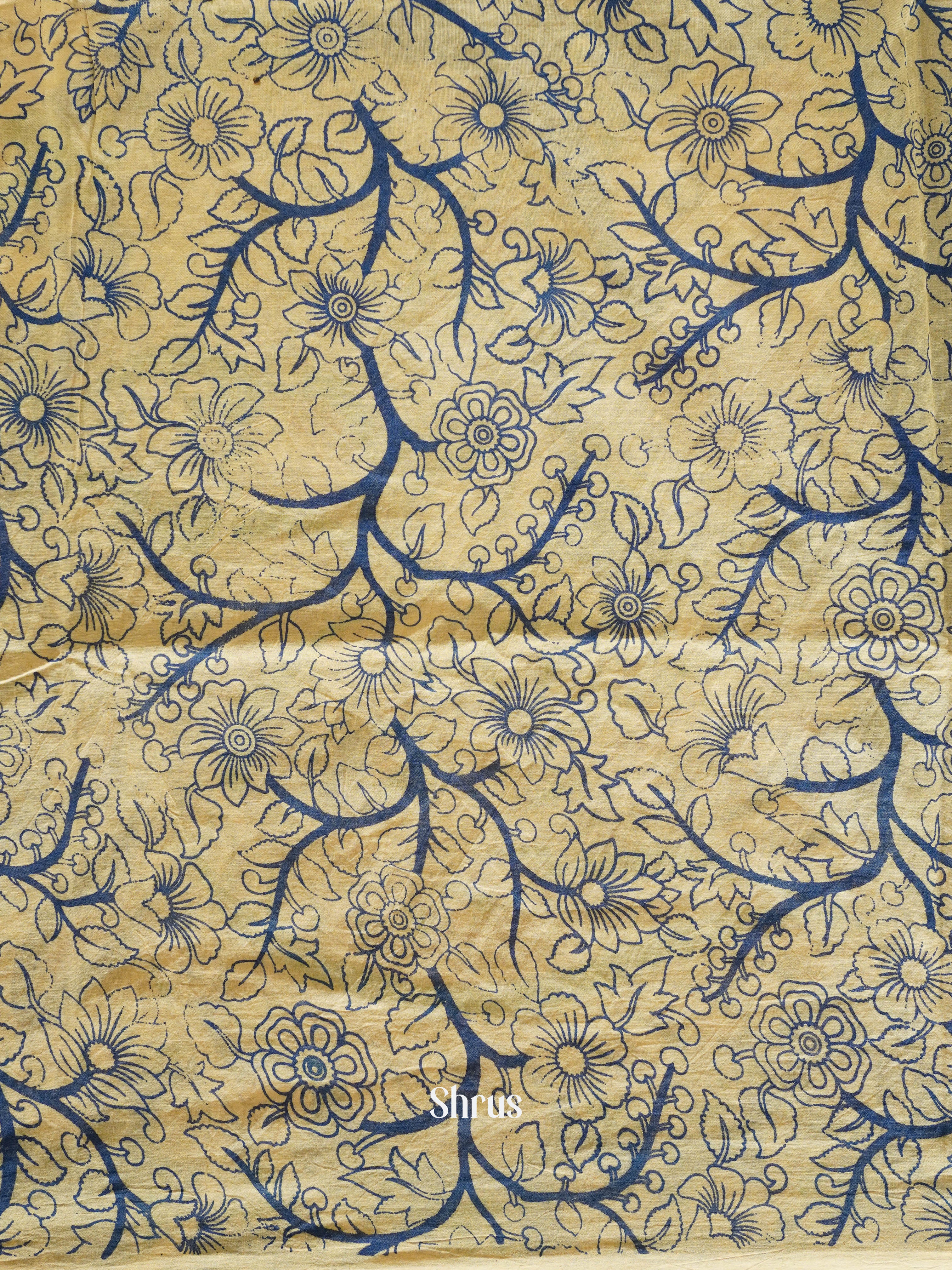 Beige & Blue- kalamkari-cotton