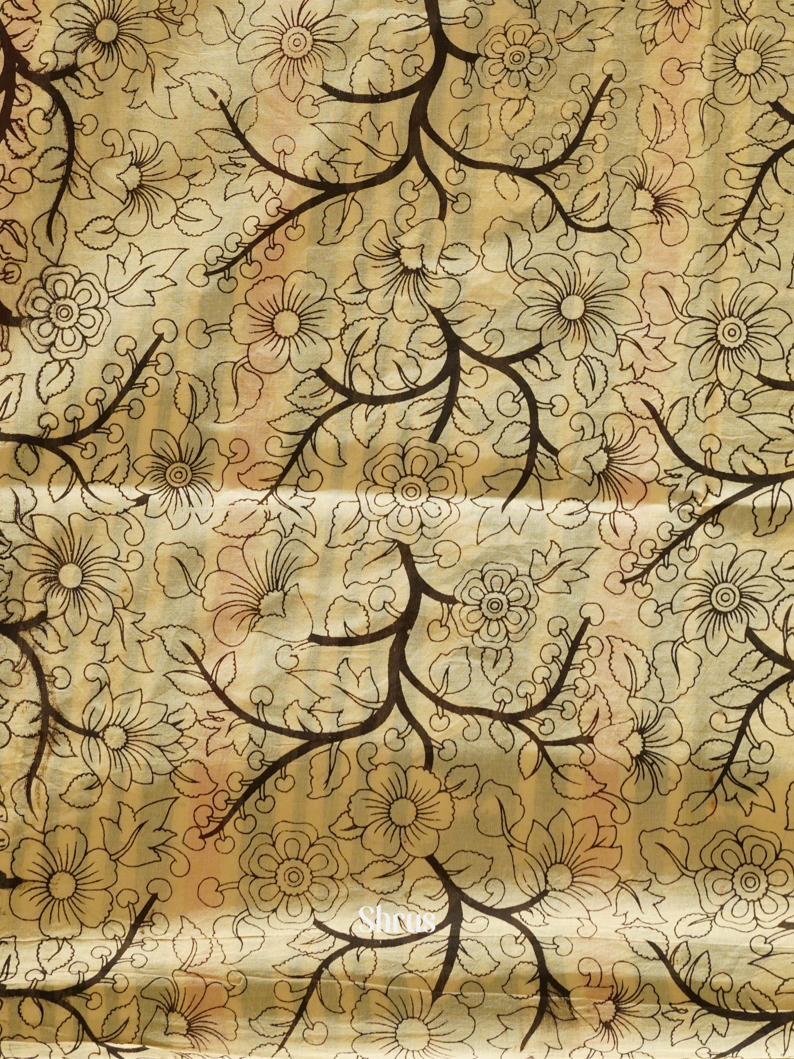 Orange & Beige - kalamkari-cotton