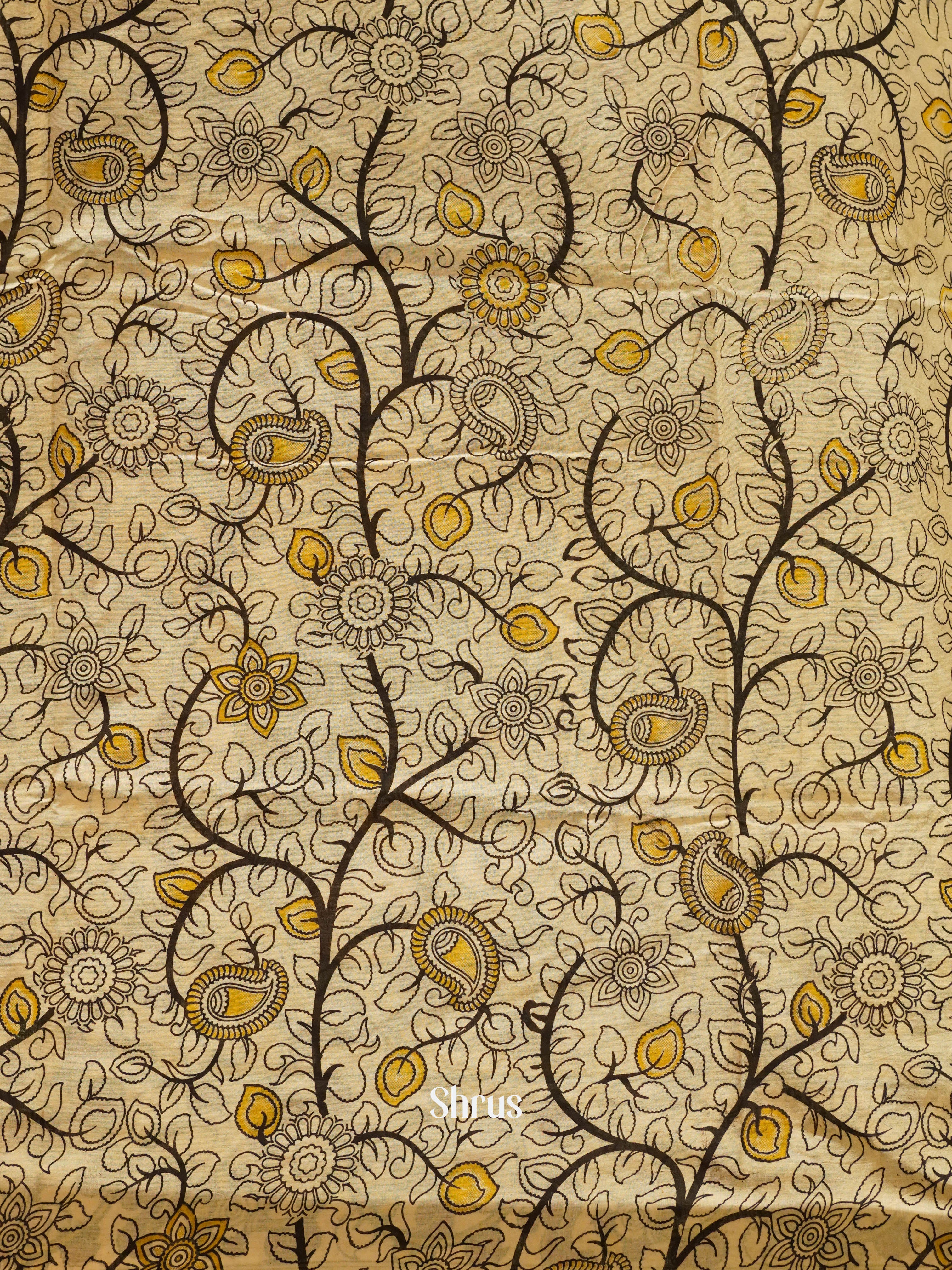 Black & Beige - kalamkari-cotton