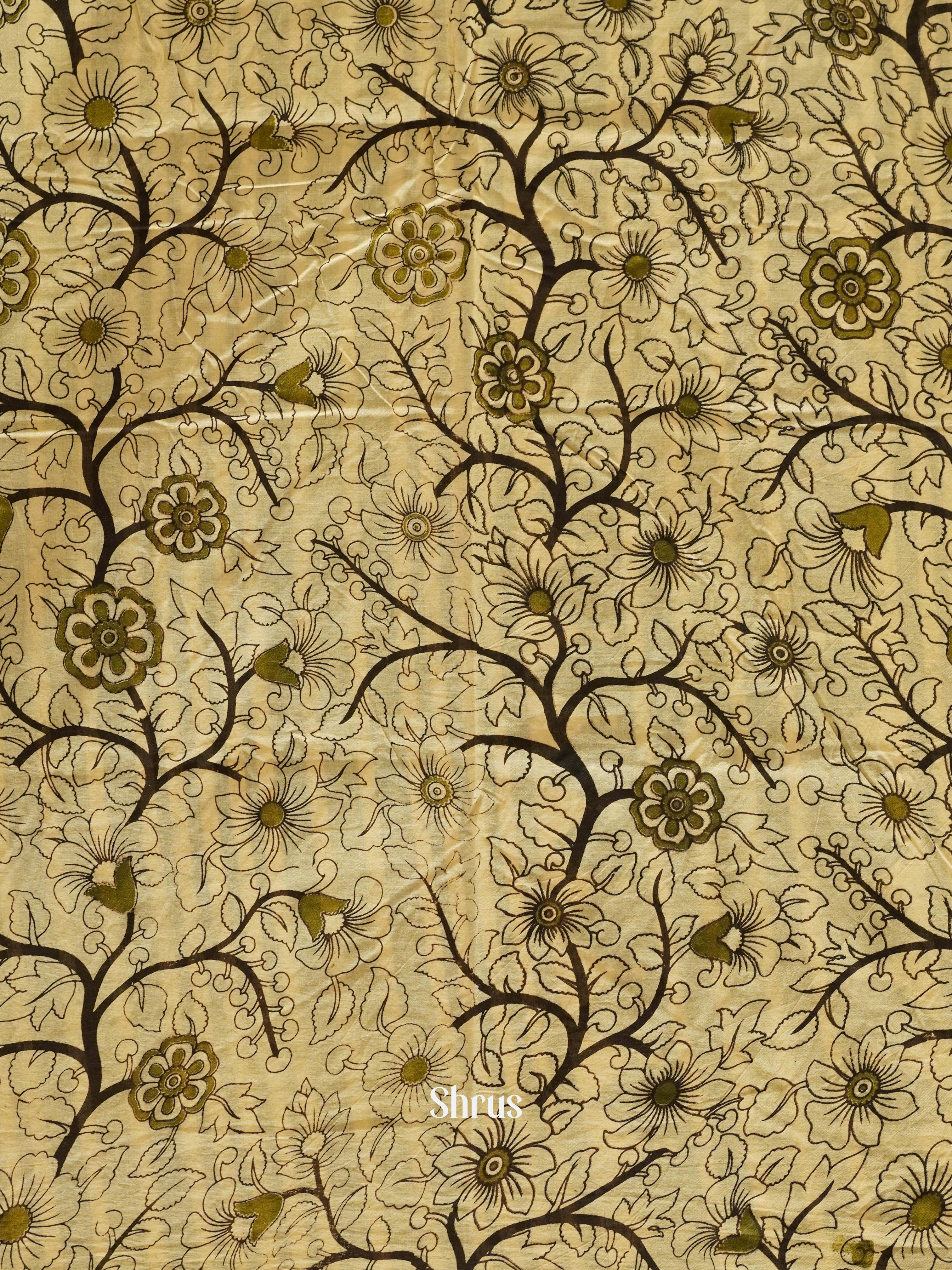 Green & Beige - kalamkari-cotton