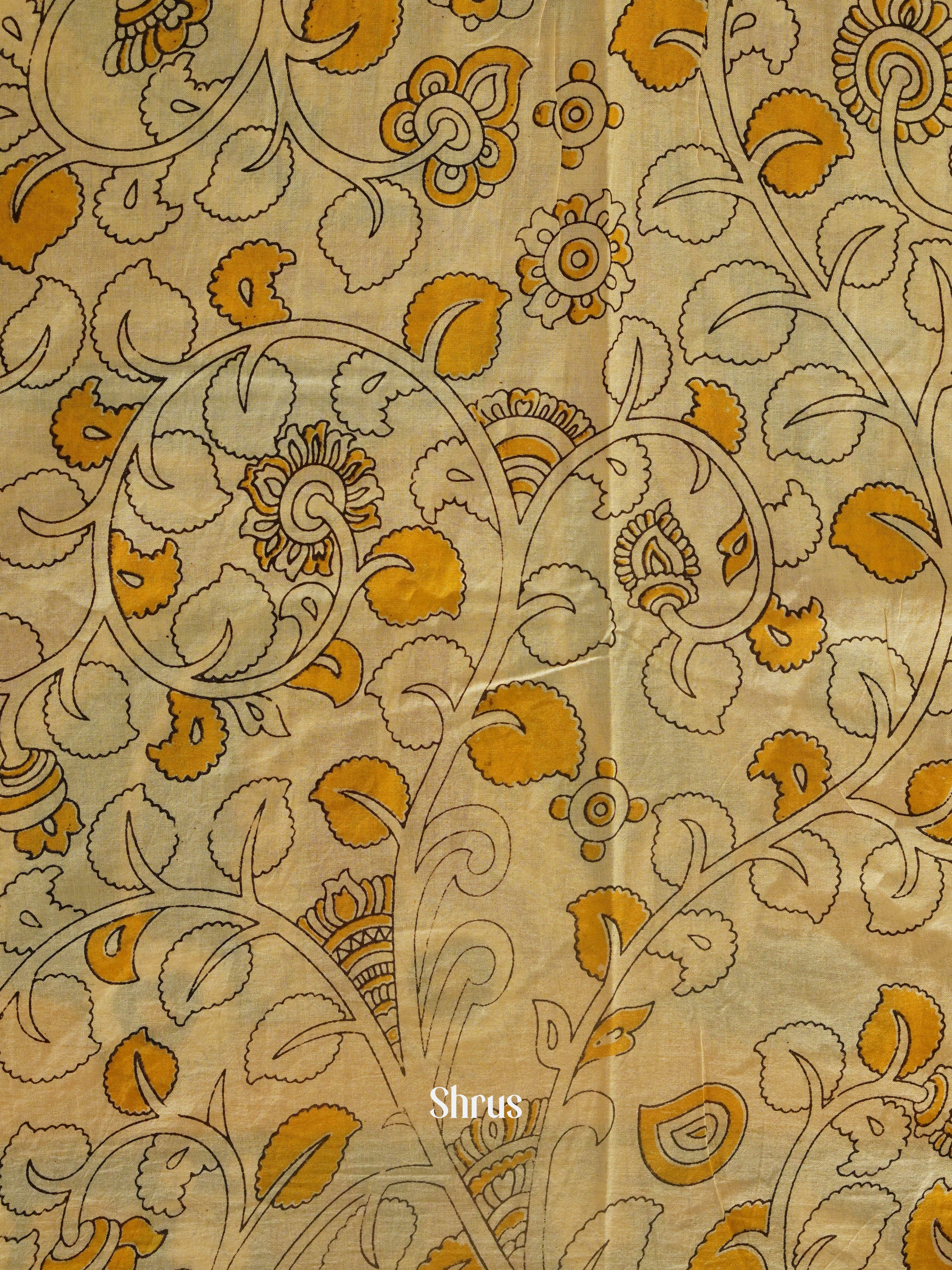 Beige & Mustard - kalamkari-cotton