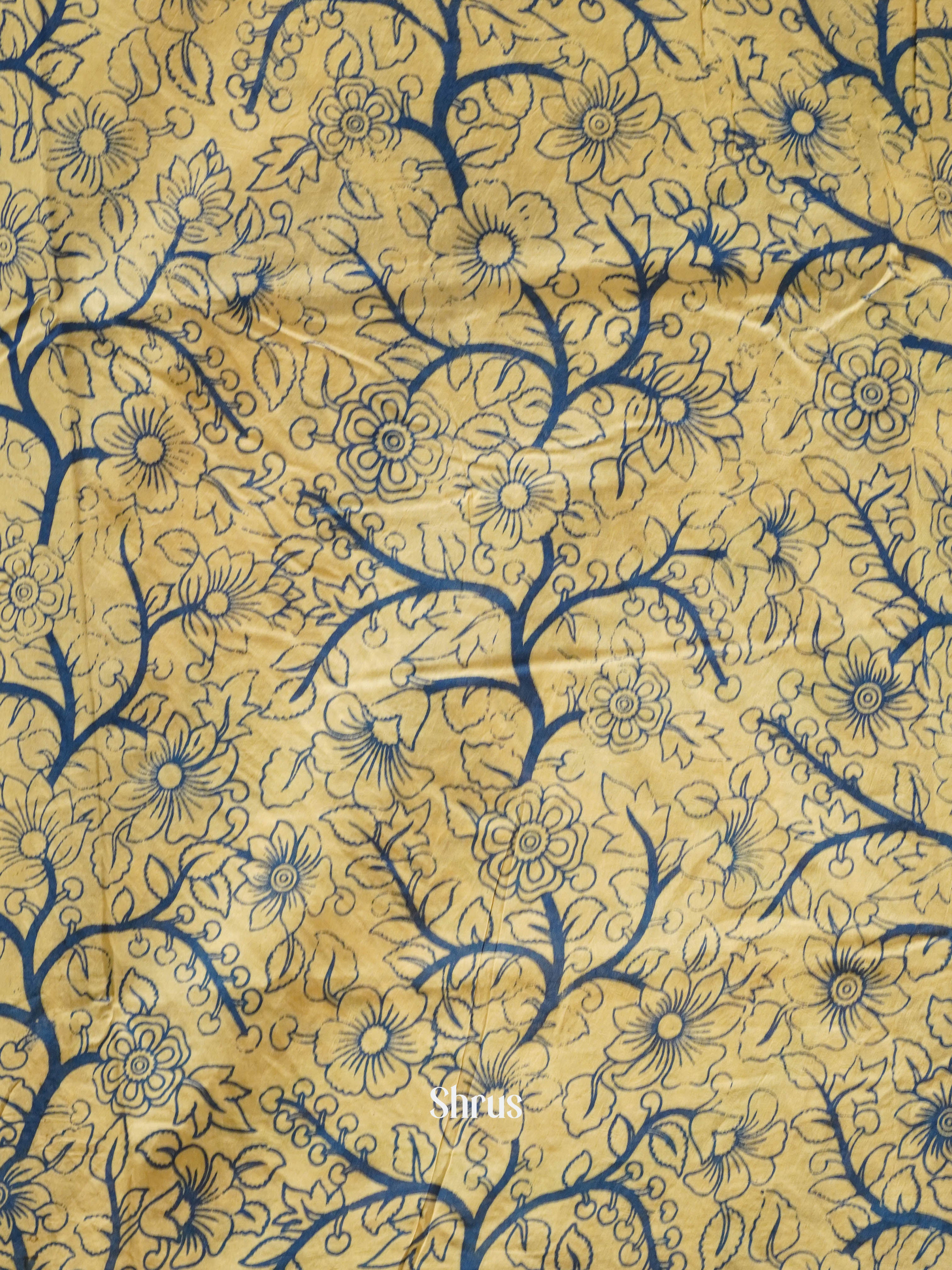 Mustard & Blue - kalamkari-cotton