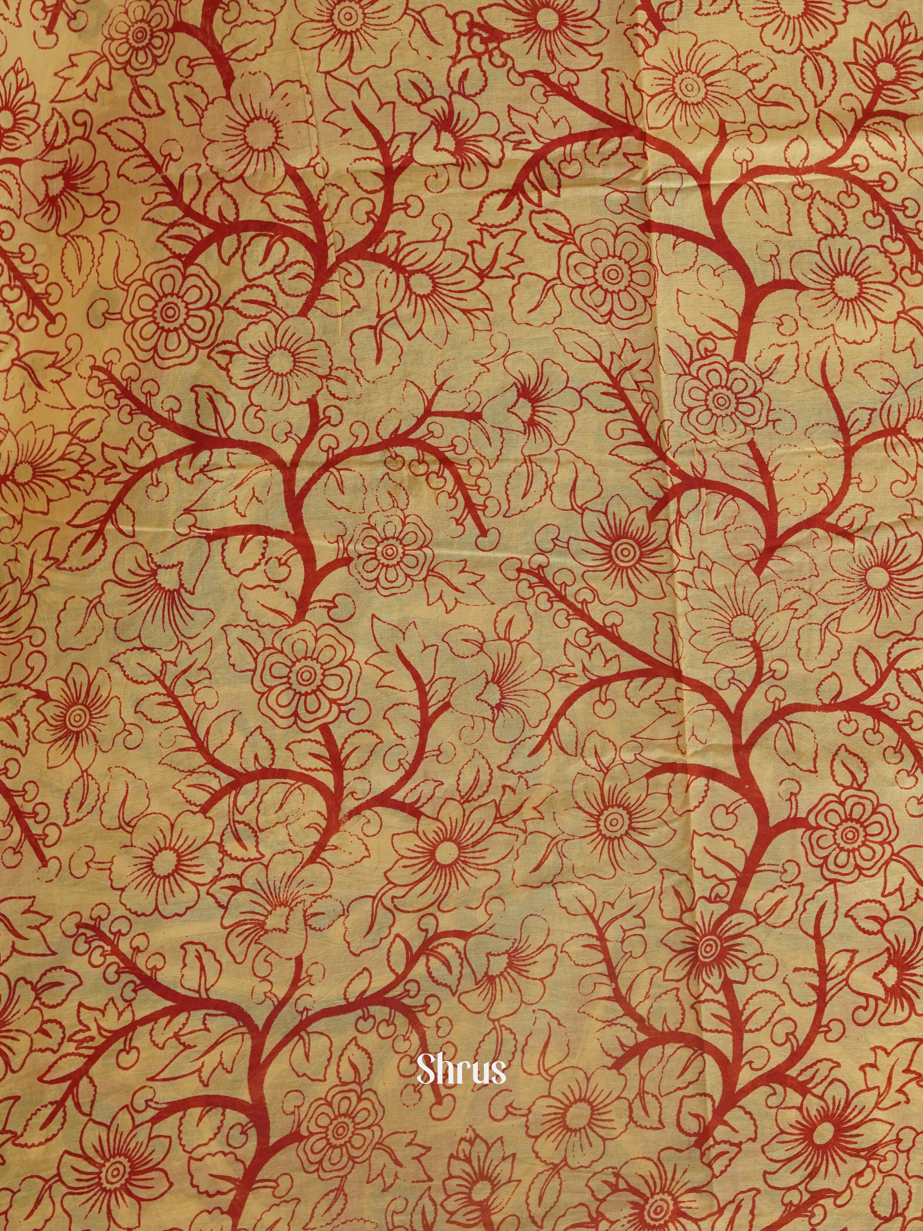 Orange & Red - kalamkari-cotton