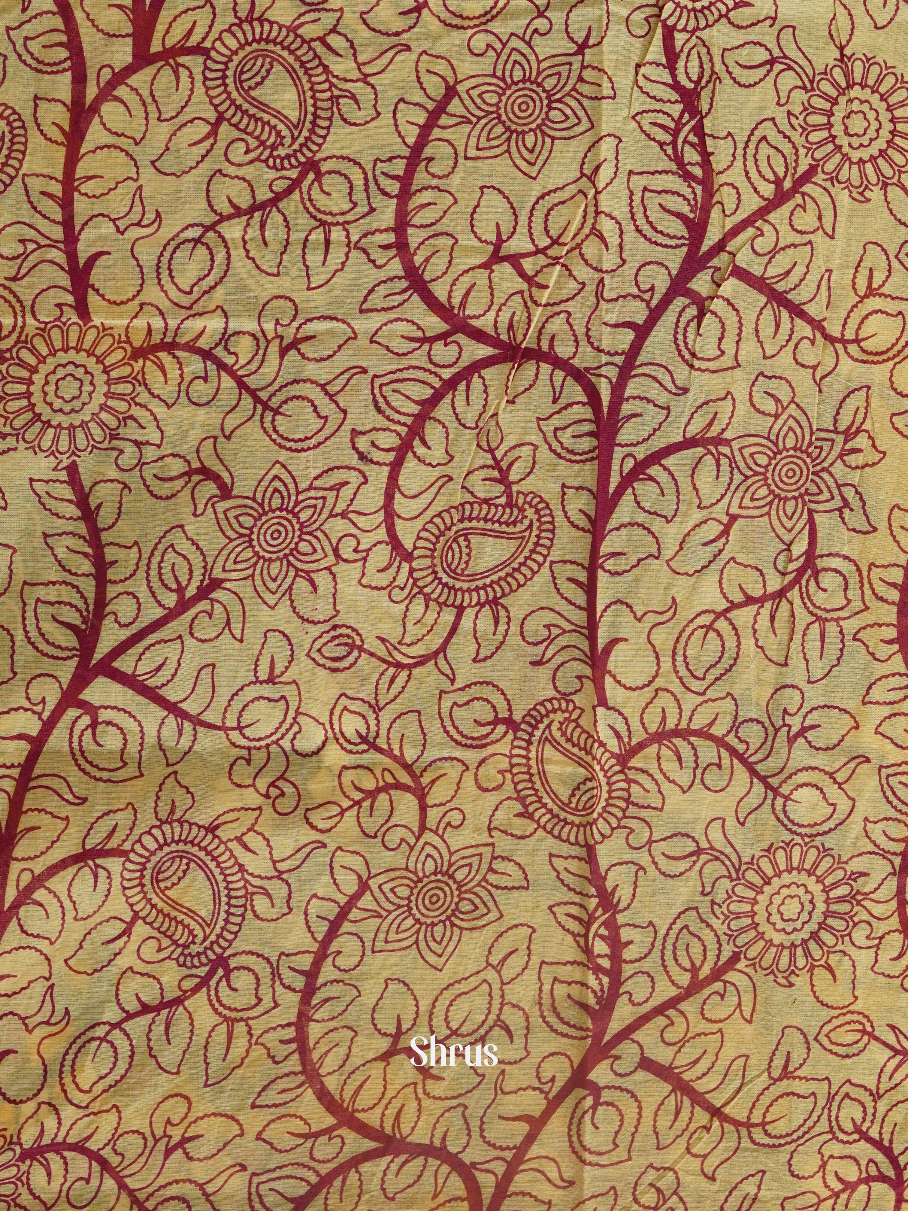 Beige & Majenta - kalamkari-cotton